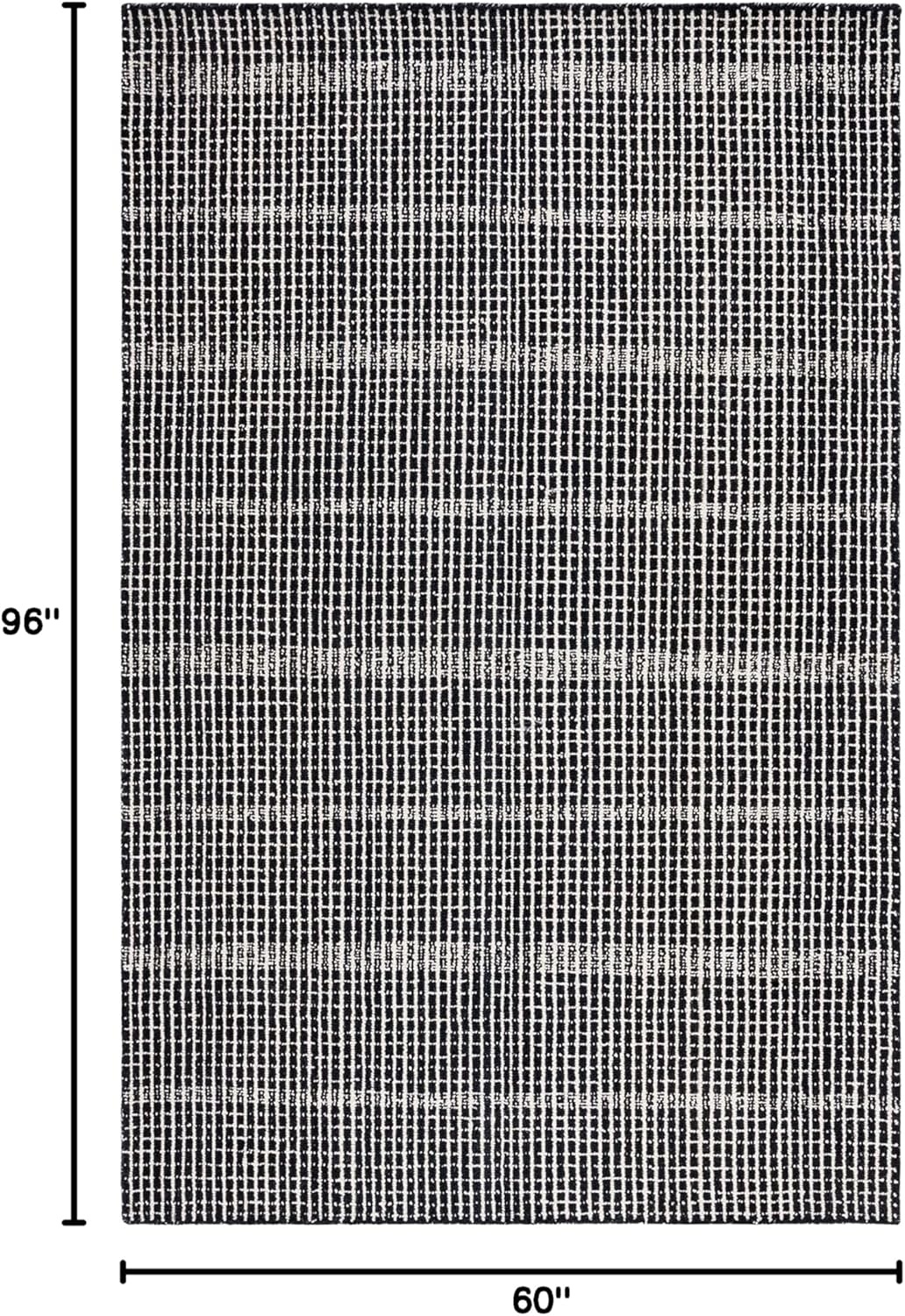 image:imageSAFAVIEH Area Rug 8x10 Abstract Collection Large Black amp Ivory Handmade Wool Ideal for Living Room Bedroom Office Dining Space ABT482ZBlackIvory