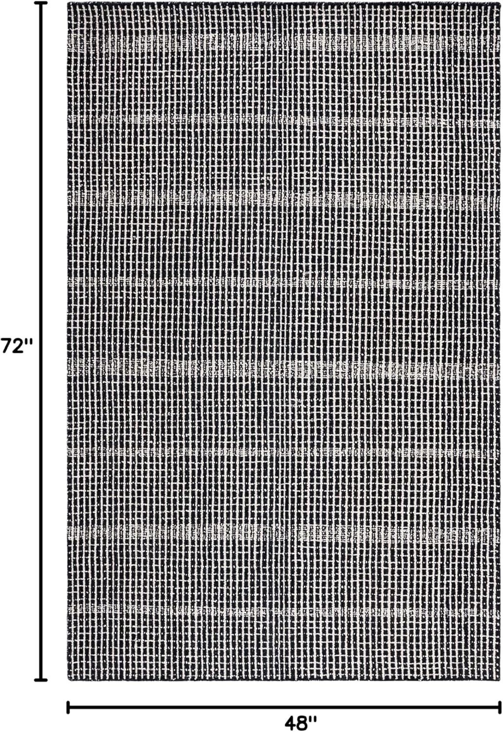 image:imageSAFAVIEH Area Rug 8x10 Abstract Collection Large Black amp Ivory Handmade Wool Ideal for Living Room Bedroom Office Dining Space ABT482ZBlackIvory