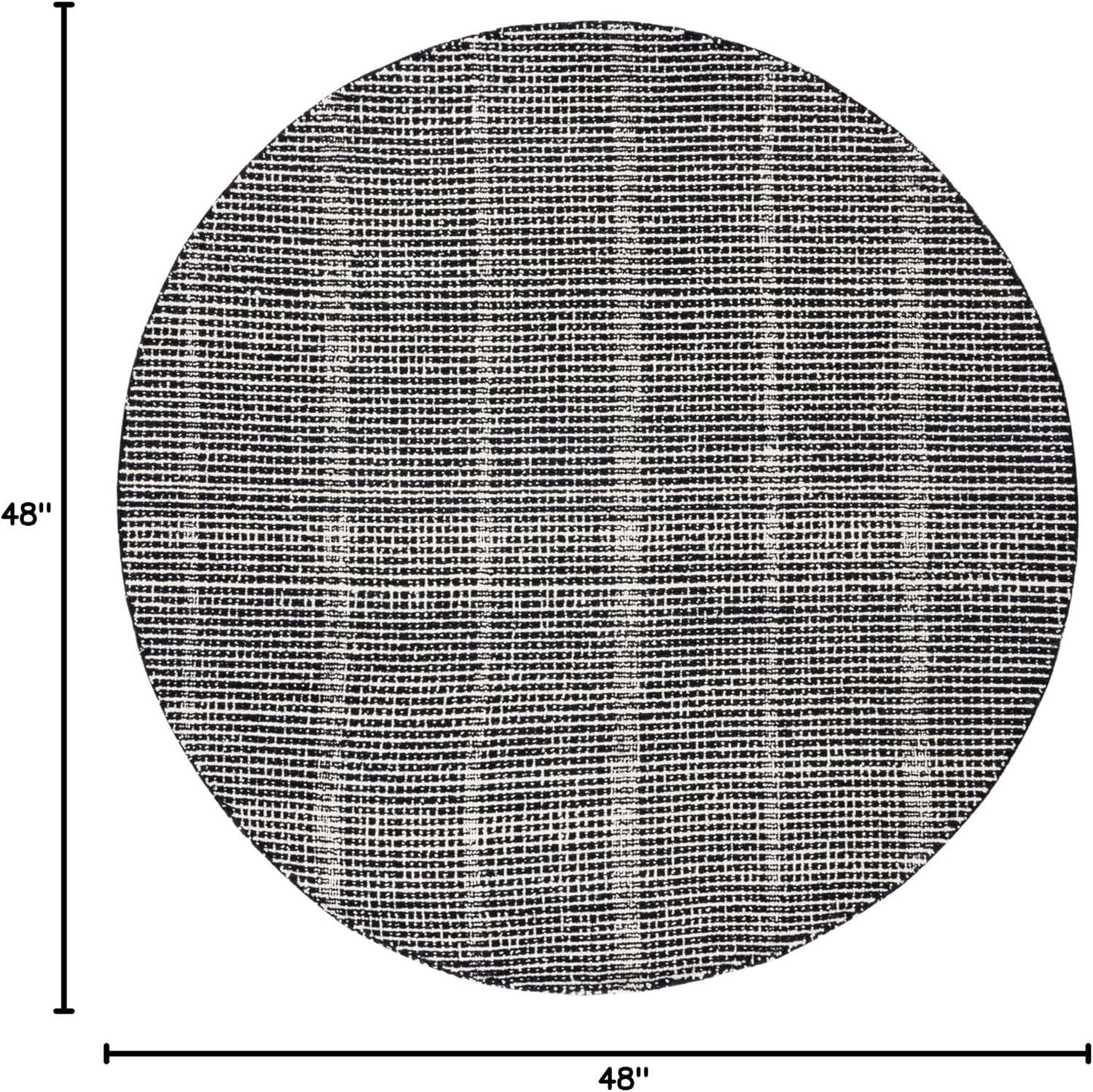 image:imageSAFAVIEH Area Rug 8x10 Abstract Collection Large Black amp Ivory Handmade Wool Ideal for Living Room Bedroom Office Dining Space ABT482ZBlackIvory