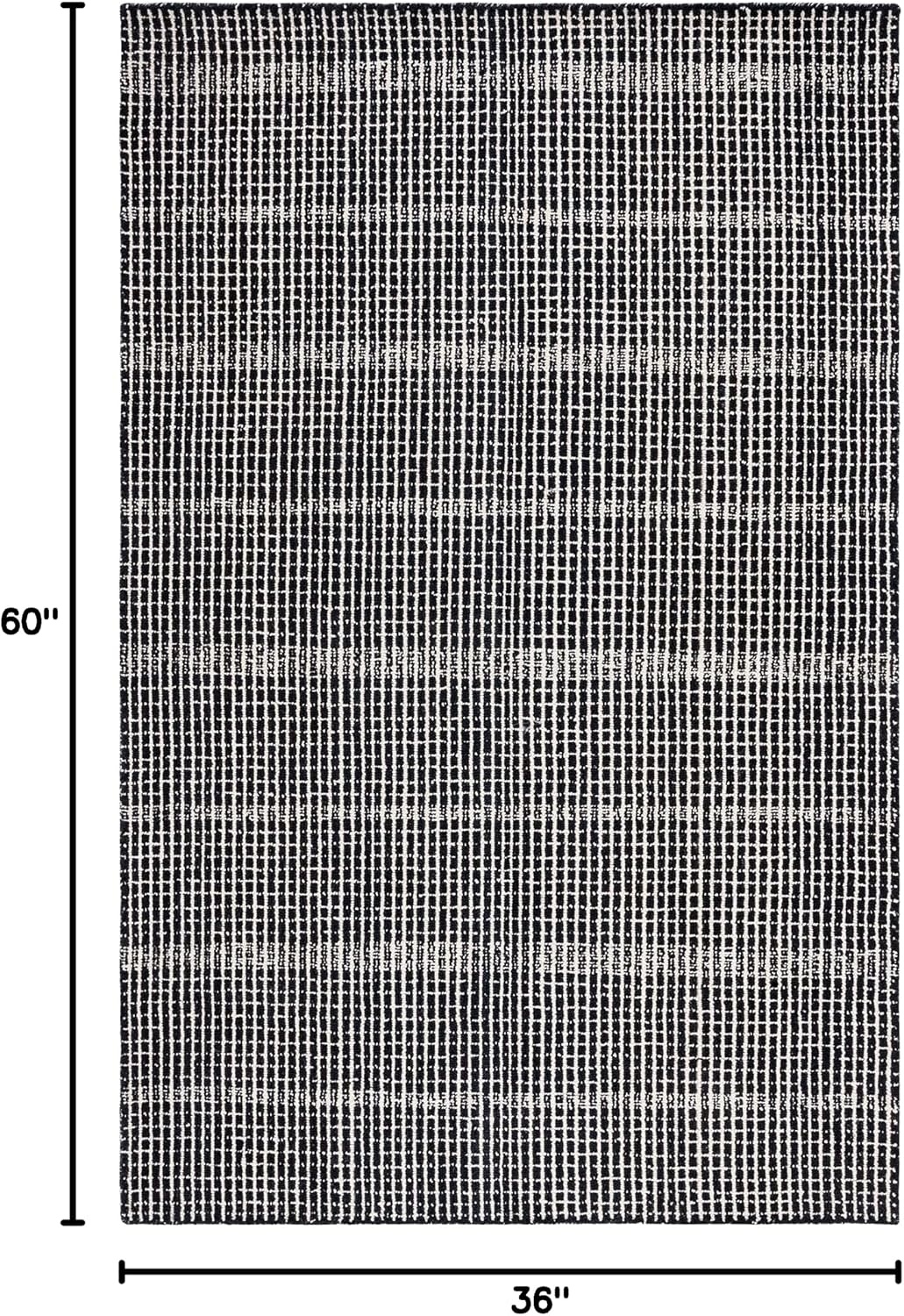 image:imageSAFAVIEH Area Rug 8x10 Abstract Collection Large Black amp Ivory Handmade Wool Ideal for Living Room Bedroom Office Dining Space ABT482ZBlackIvory
