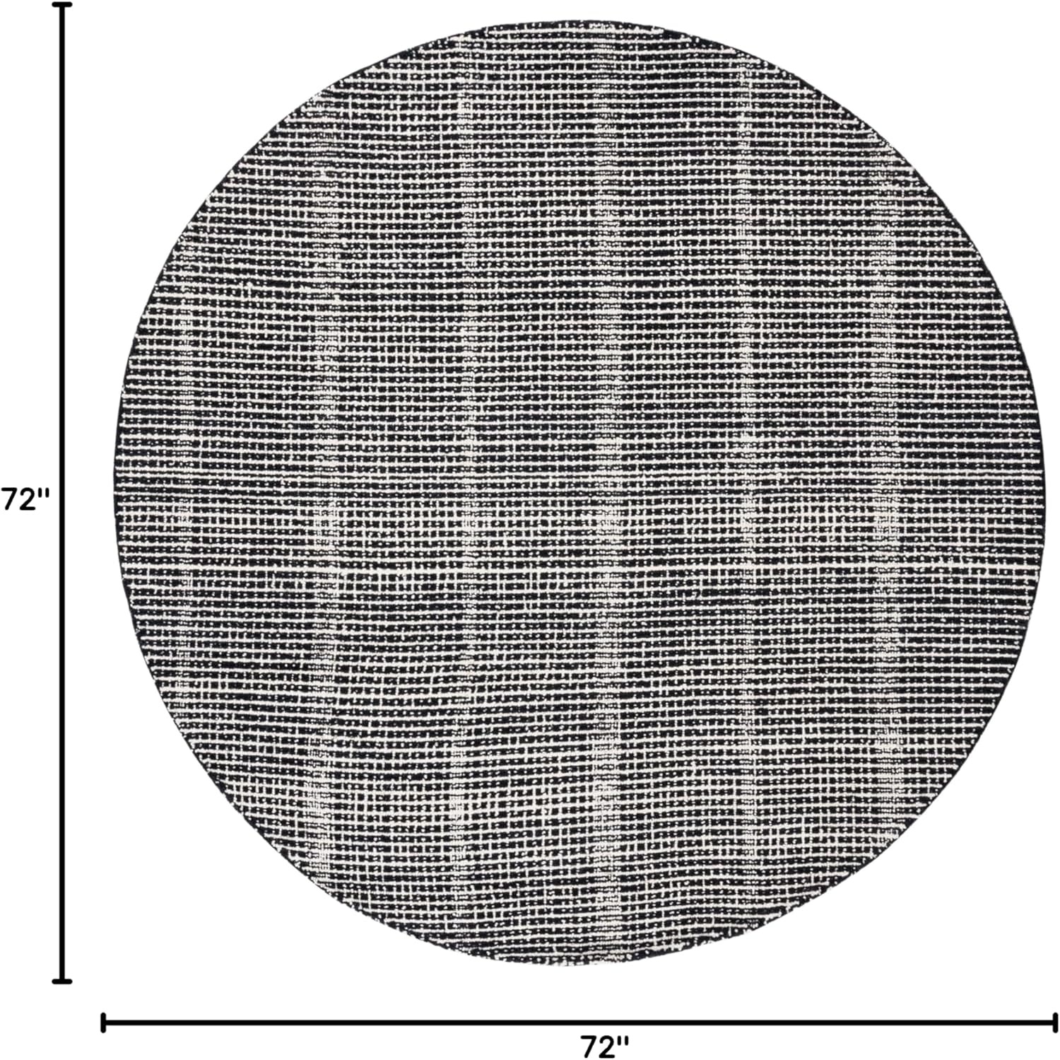 image:imageSAFAVIEH Area Rug 8x10 Abstract Collection Large Black amp Ivory Handmade Wool Ideal for Living Room Bedroom Office Dining Space ABT482ZBlackIvory