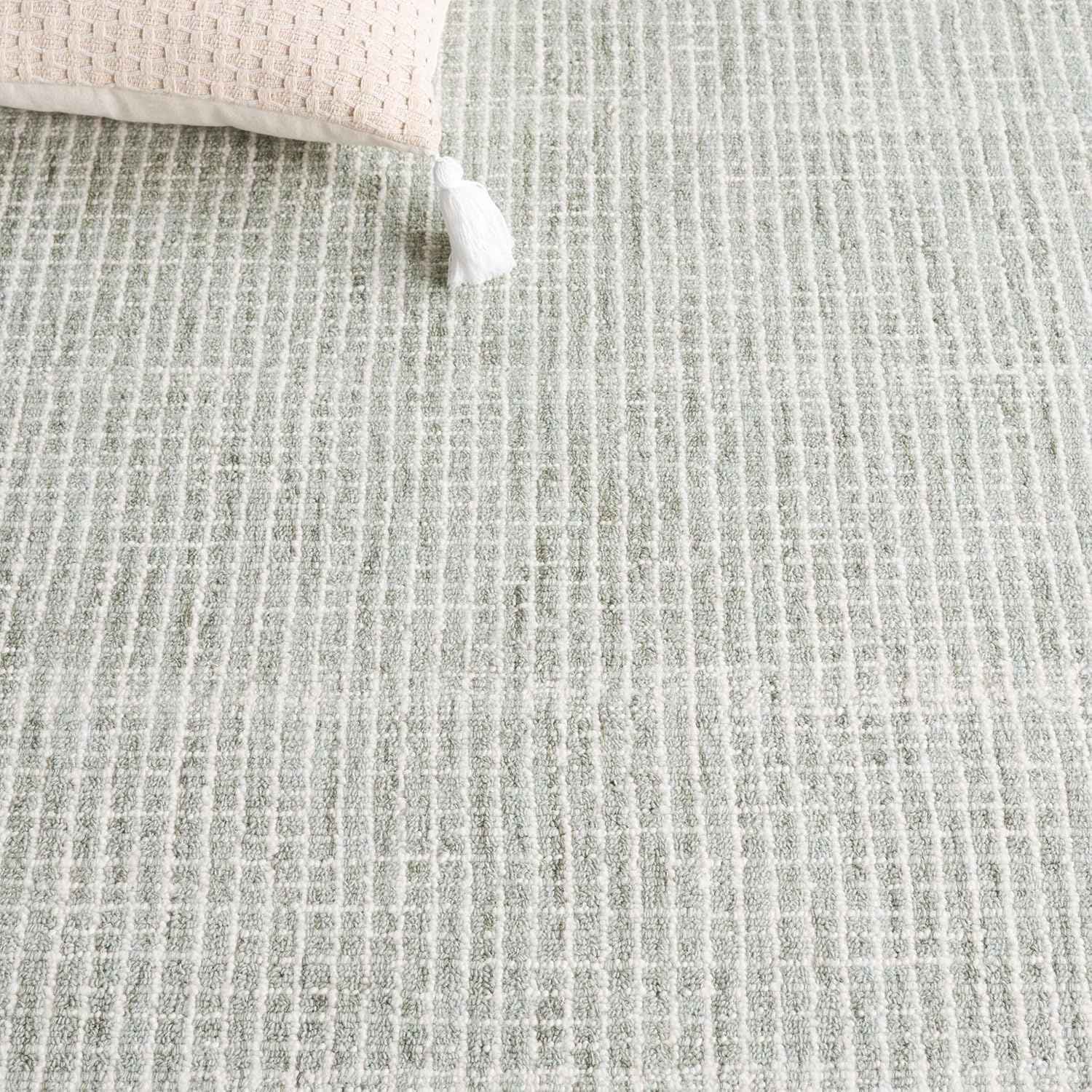image:imageSAFAVIEH Area Rug 8x10 Abstract Collection Large Black amp Ivory Handmade Wool Ideal for Living Room Bedroom Office Dining Space ABT482ZSageIvory