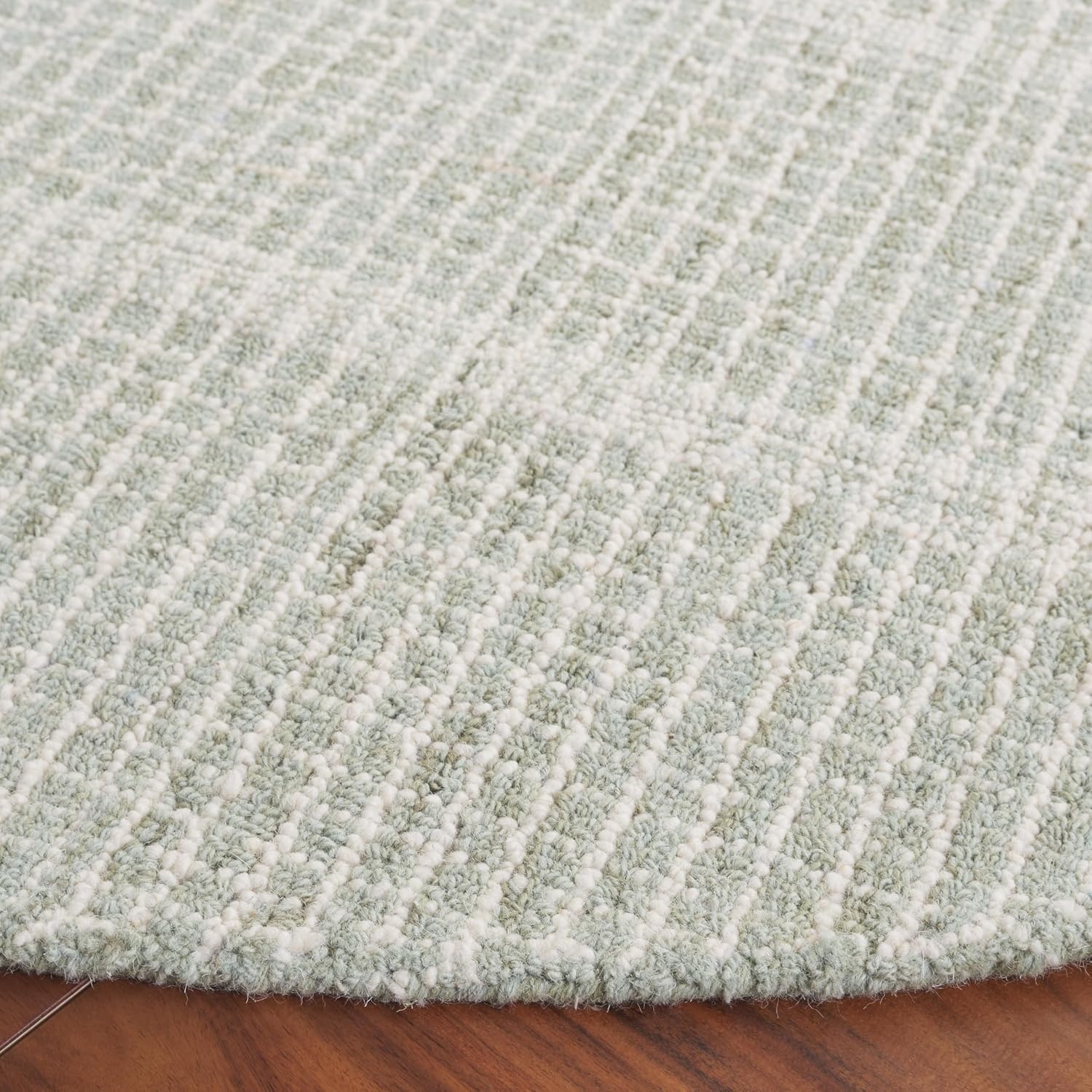 image:imageSAFAVIEH Area Rug 8x10 Abstract Collection Large Black amp Ivory Handmade Wool Ideal for Living Room Bedroom Office Dining Space ABT482ZSageIvory