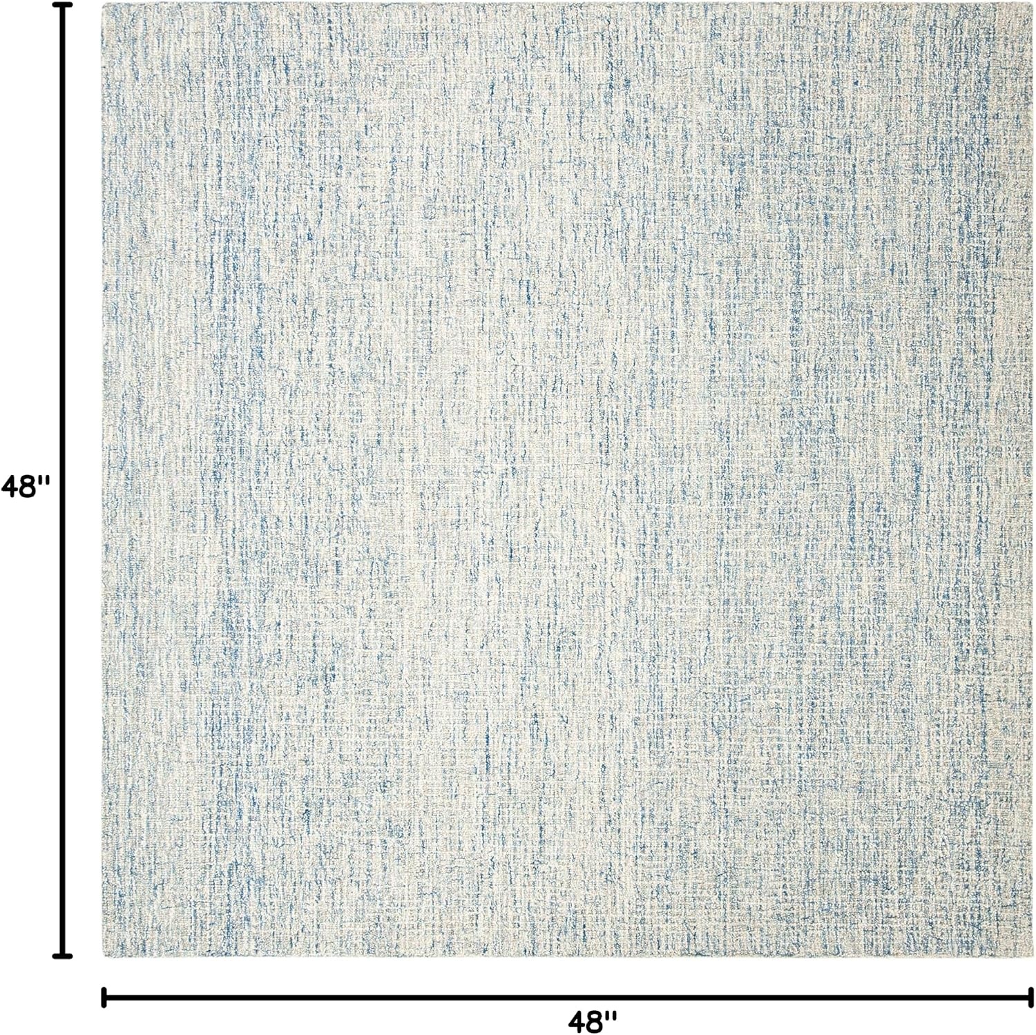 image:imageSAFAVIEH Area Rug 8x10 Abstract Collection Large Ivory amp Blue Handmade Wool Ideal for Living Room Bedroom Office Dining Space ABT471MIvoryBlue