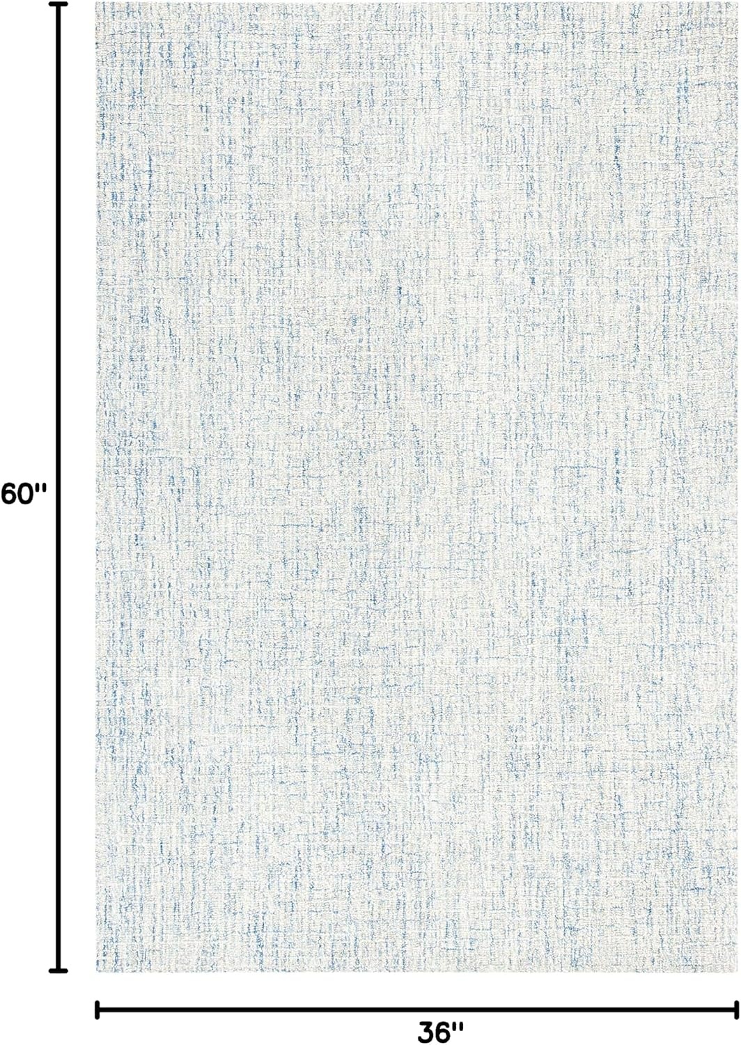 image:imageSAFAVIEH Area Rug 8x10 Abstract Collection Large Ivory amp Blue Handmade Wool Ideal for Living Room Bedroom Office Dining Space ABT471MIvoryBlue