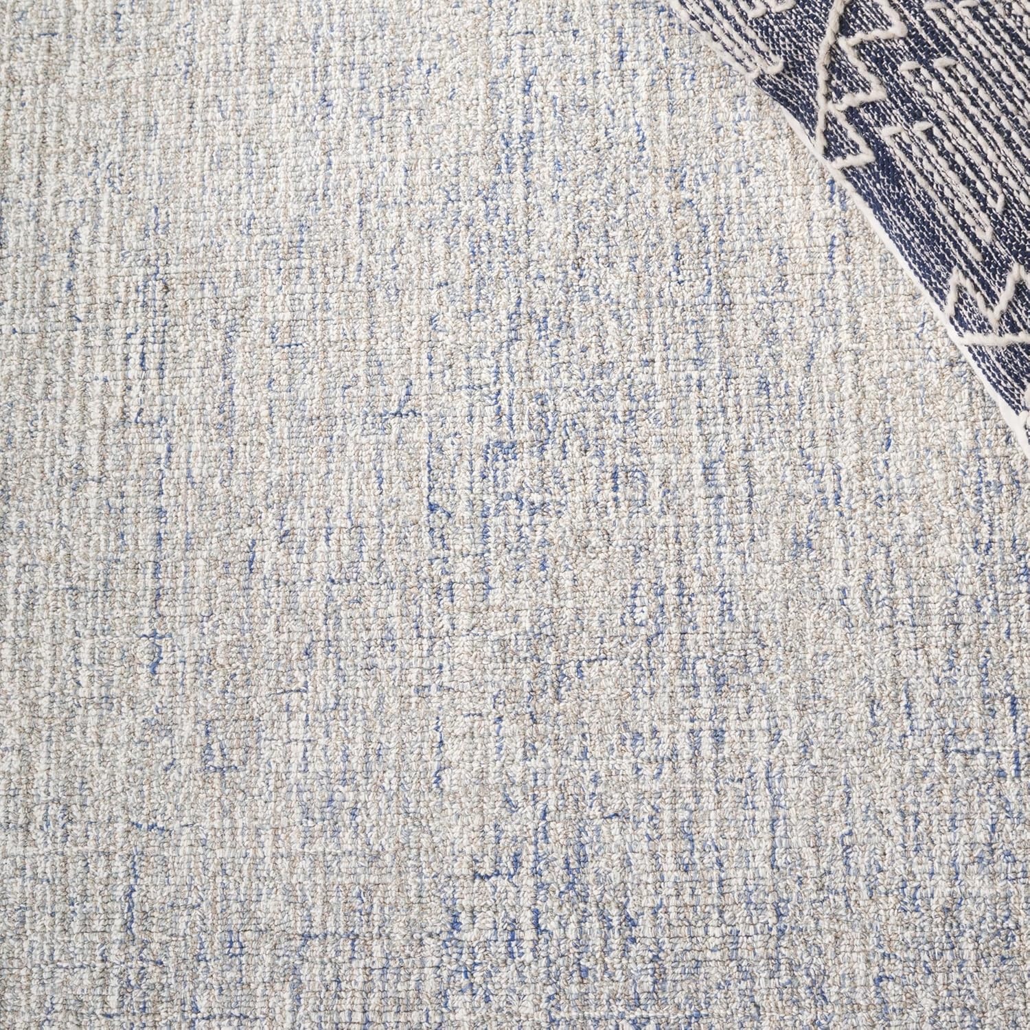 image:imageSAFAVIEH Area Rug 8x10 Abstract Collection Large Ivory amp Blue Handmade Wool Ideal for Living Room Bedroom Office Dining Space ABT471MIvoryBlue
