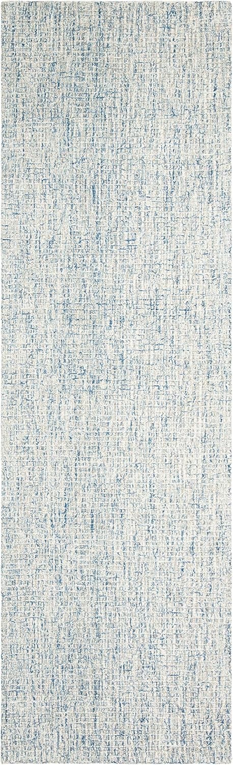 image:imageSAFAVIEH Area Rug 8x10 Abstract Collection Large Ivory amp Blue Handmade Wool Ideal for Living Room Bedroom Office Dining Space ABT471MIvoryBlue
