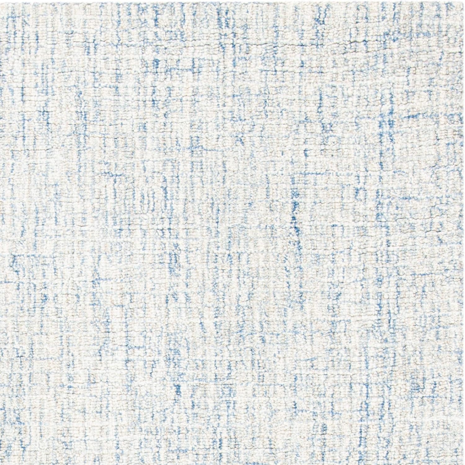 image:imageSAFAVIEH Area Rug 8x10 Abstract Collection Large Ivory amp Blue Handmade Wool Ideal for Living Room Bedroom Office Dining Space ABT471MIvoryBlue