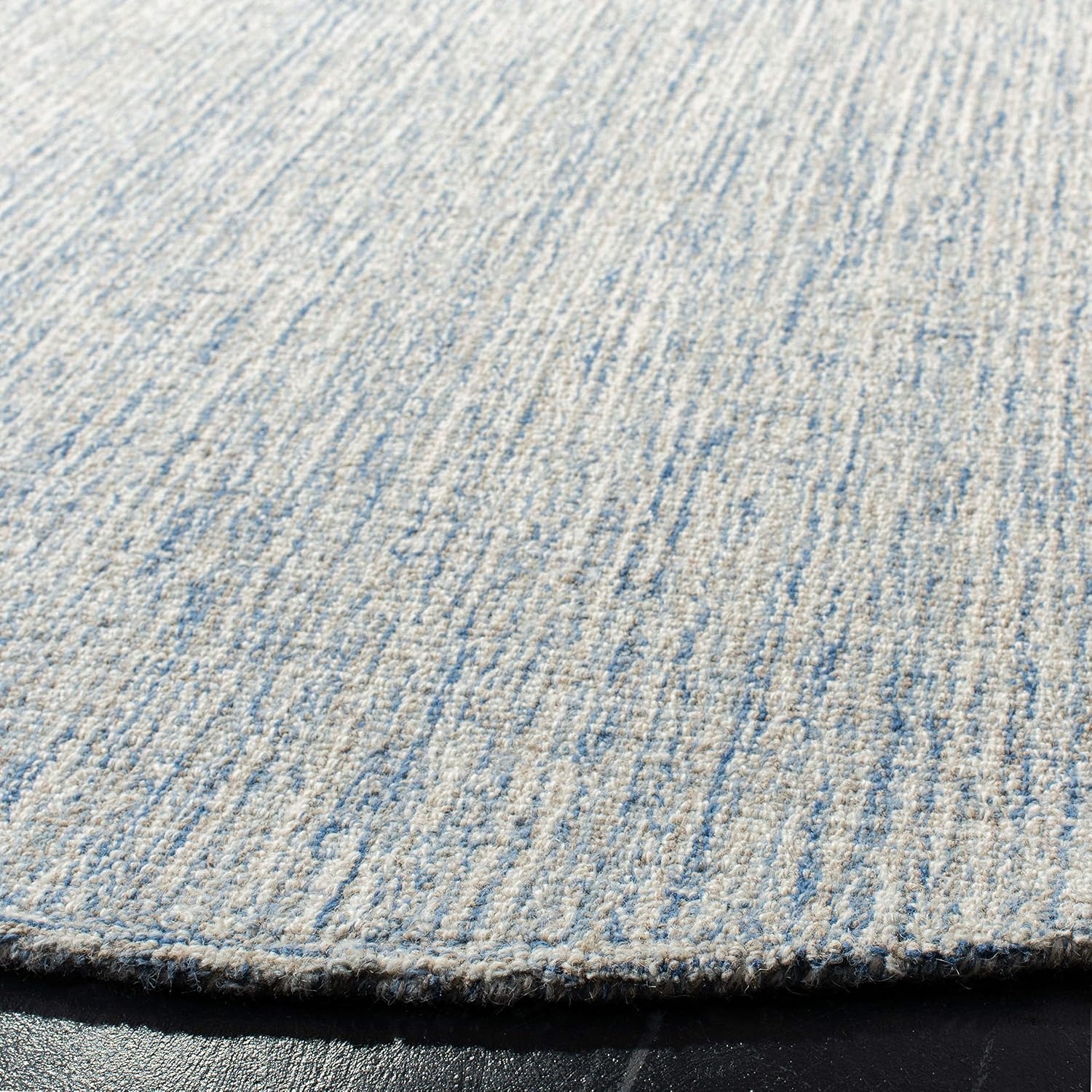 image:imageSAFAVIEH Area Rug 8x10 Abstract Collection Large Ivory amp Blue Handmade Wool Ideal for Living Room Bedroom Office Dining Space ABT471MIvoryBlue