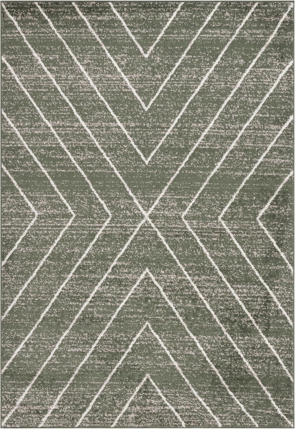 image:imageSAFAVIEH Area Rug 8x10 Adirondack Collection Large Black amp Light Grey Modern Geometric Design NonShedding amp Easy Cleaning Ideal for Living Room Bedroom Office Dining Space ADR251FDark GreenIvory