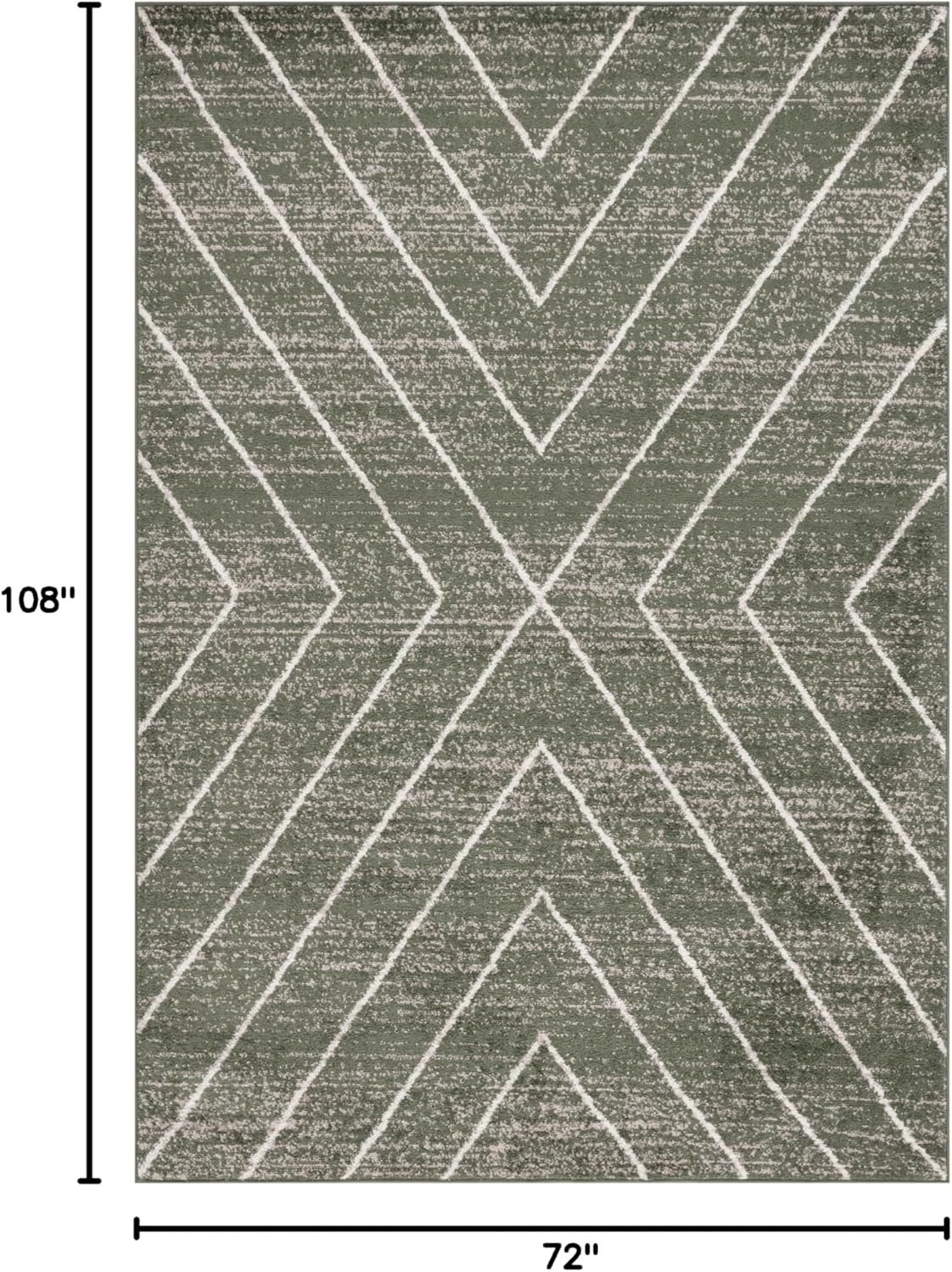 image:imageSAFAVIEH Area Rug 8x10 Adirondack Collection Large Black amp Light Grey Modern Geometric Design NonShedding amp Easy Cleaning Ideal for Living Room Bedroom Office Dining Space ADR251FDark GreenIvory