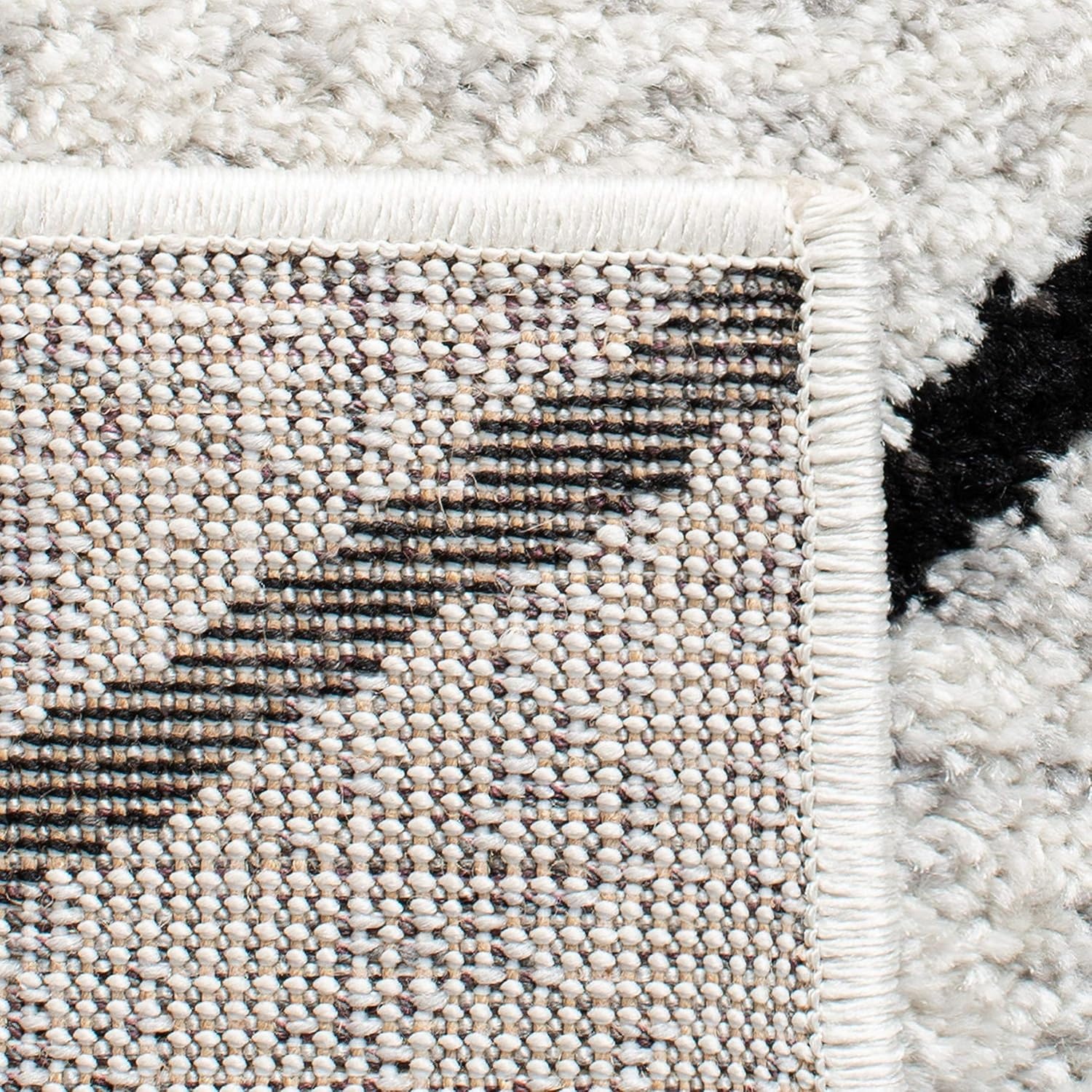 image:imageSAFAVIEH Area Rug 8x10 Adirondack Collection Large Black amp Light Grey Modern Geometric Design NonShedding amp Easy Cleaning Ideal for Living Room Bedroom Office Dining Space ADR251FIvoryGrey