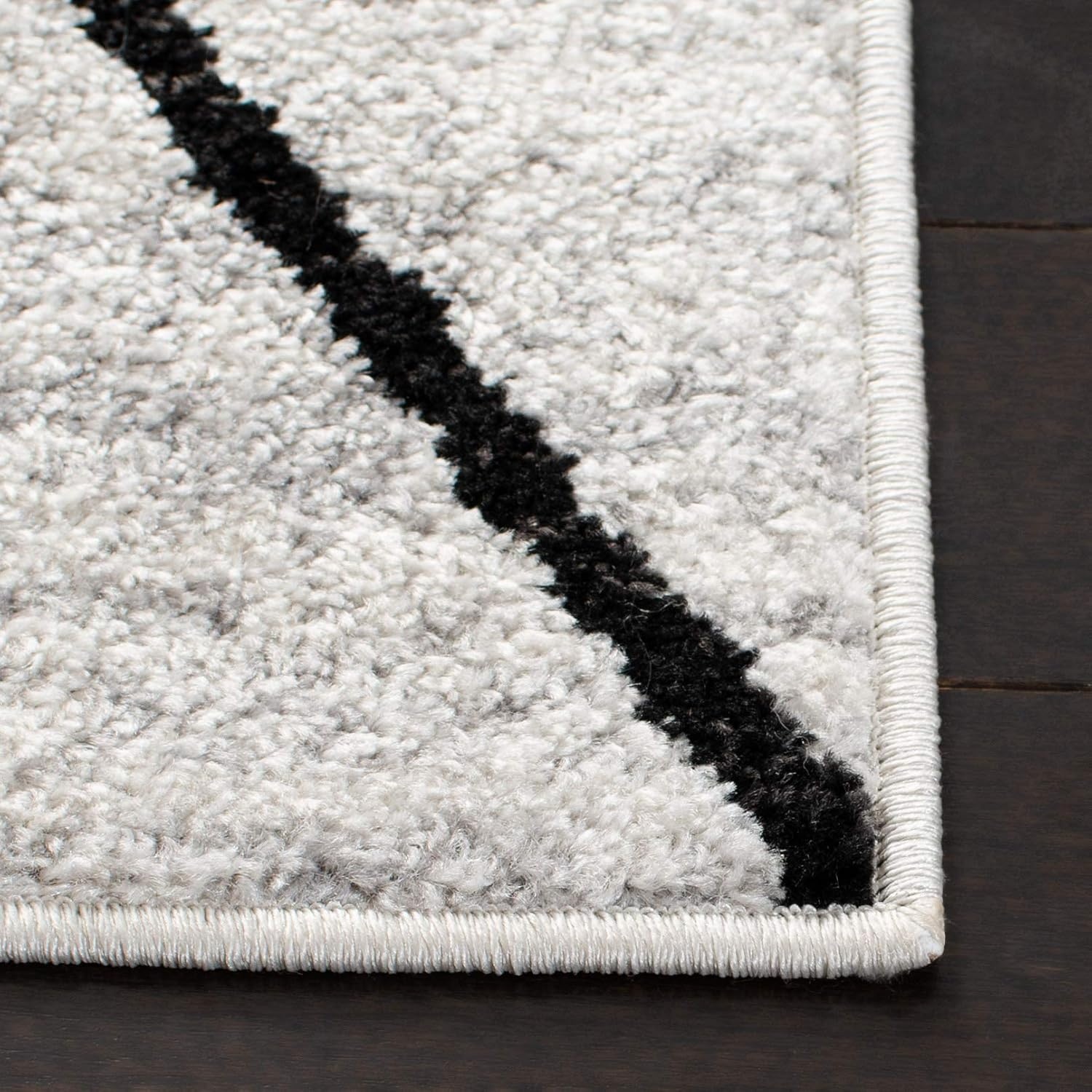 image:imageSAFAVIEH Area Rug 8x10 Adirondack Collection Large Black amp Light Grey Modern Geometric Design NonShedding amp Easy Cleaning Ideal for Living Room Bedroom Office Dining Space ADR251FIvoryGrey