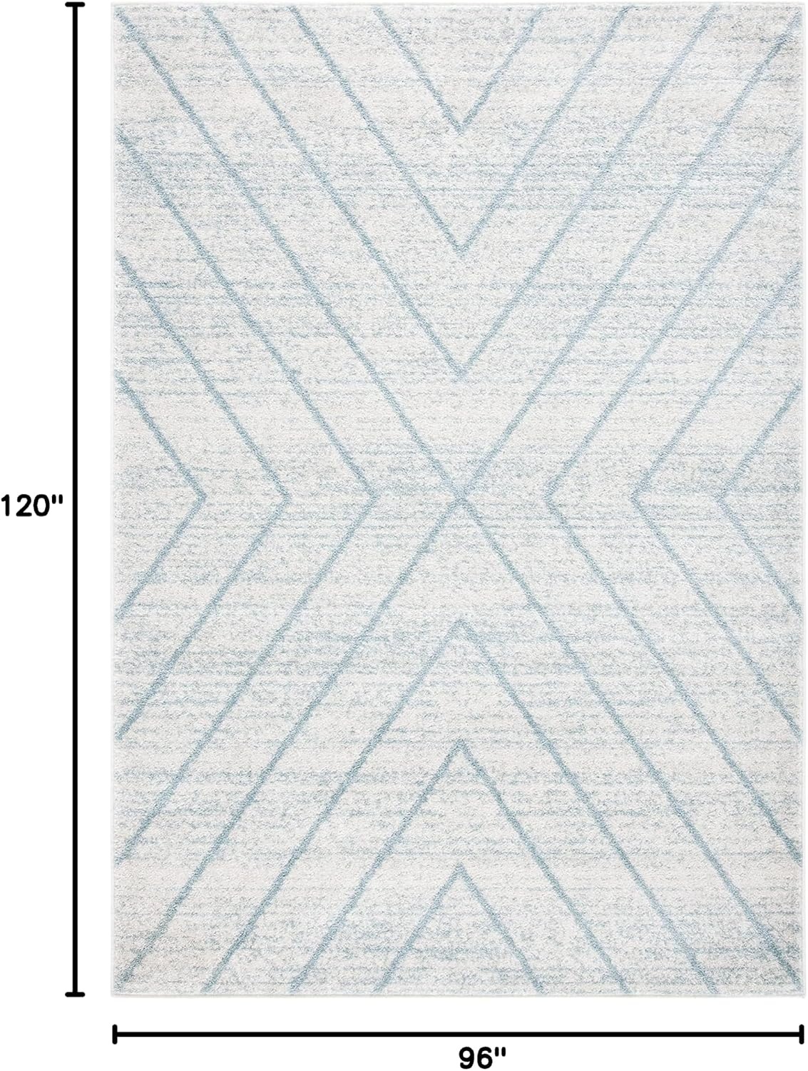 image:imageSAFAVIEH Area Rug 8x10 Adirondack Collection Large Black amp Light Grey Modern Geometric Design NonShedding amp Easy Cleaning Ideal for Living Room Bedroom Office Dining Space ADR251FLight GreyLight Blue