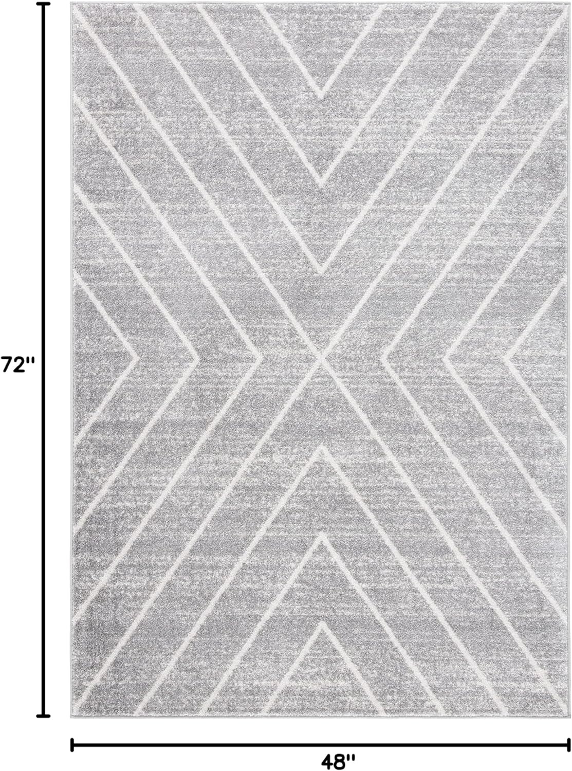 image:imageSAFAVIEH Area Rug 8x10 Adirondack Collection Large Black amp Light Grey Modern Geometric Design NonShedding amp Easy Cleaning Ideal for Living Room Bedroom Office Dining Space ADR251FGreyIvory