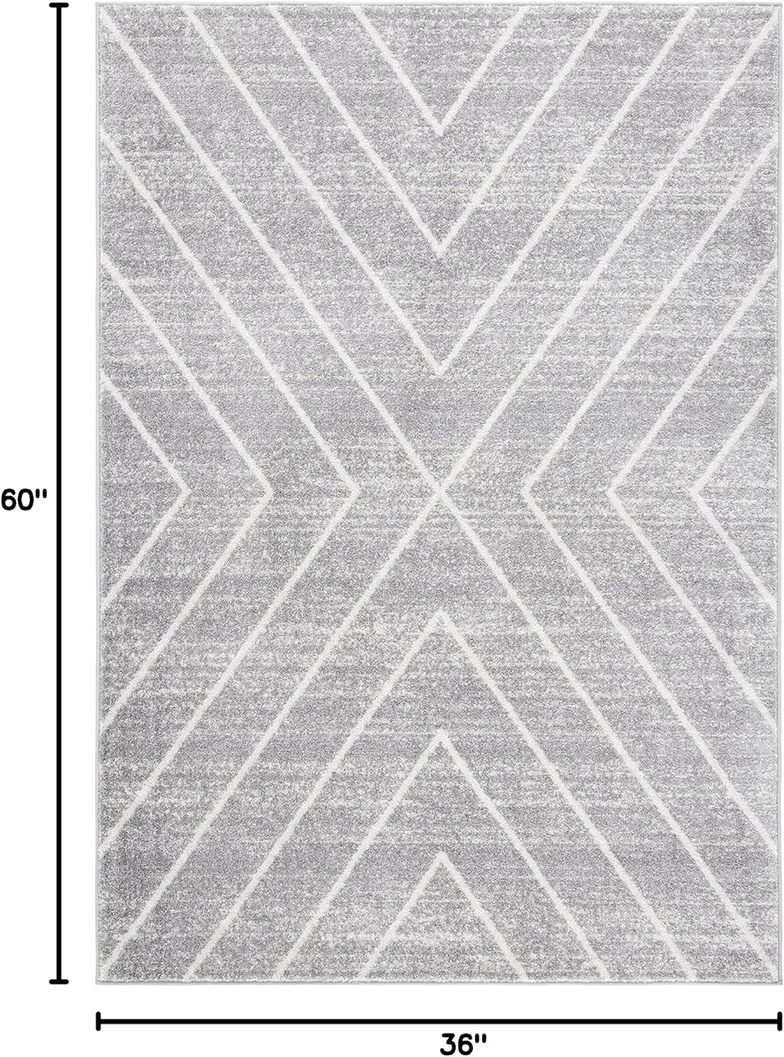 image:imageSAFAVIEH Area Rug 8x10 Adirondack Collection Large Black amp Light Grey Modern Geometric Design NonShedding amp Easy Cleaning Ideal for Living Room Bedroom Office Dining Space ADR251FGreyIvory