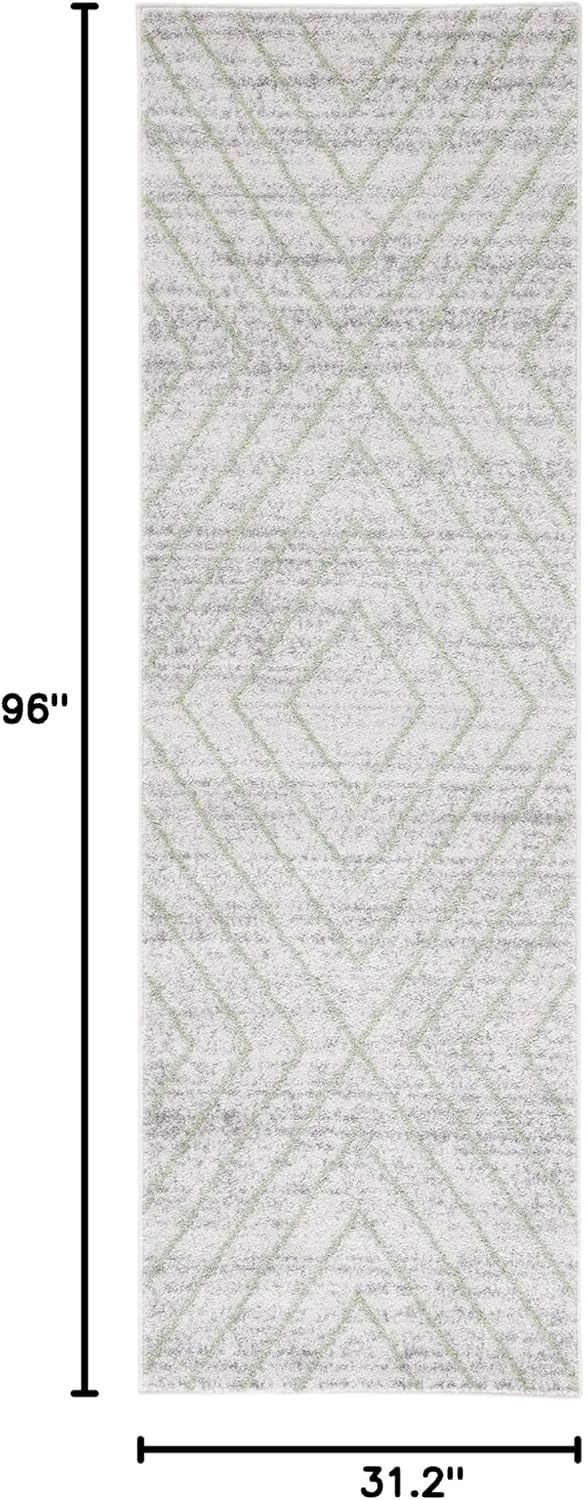 image:imageSAFAVIEH Area Rug 8x10 Adirondack Collection Large Black amp Light Grey Modern Geometric Design NonShedding amp Easy Cleaning Ideal for Living Room Bedroom Office Dining Space ADR251FGreyGreen