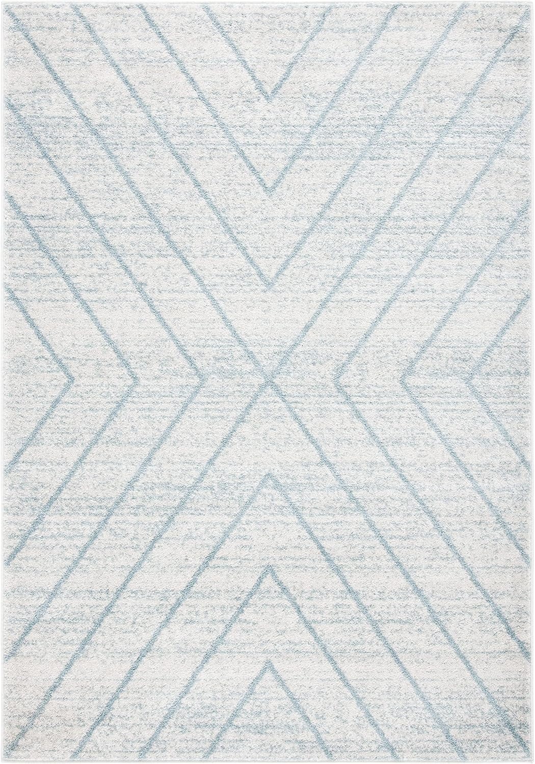 image:imageSAFAVIEH Area Rug 8x10 Adirondack Collection Large Black amp Light Grey Modern Geometric Design NonShedding amp Easy Cleaning Ideal for Living Room Bedroom Office Dining Space ADR251FLight GreyLight Blue