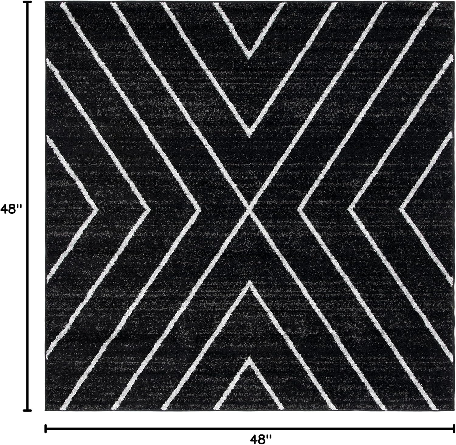 image:imageSAFAVIEH Area Rug 8x10 Adirondack Collection Large Black amp Light Grey Modern Geometric Design NonShedding amp Easy Cleaning Ideal for Living Room Bedroom Office Dining Space ADR251FBlackLight Grey