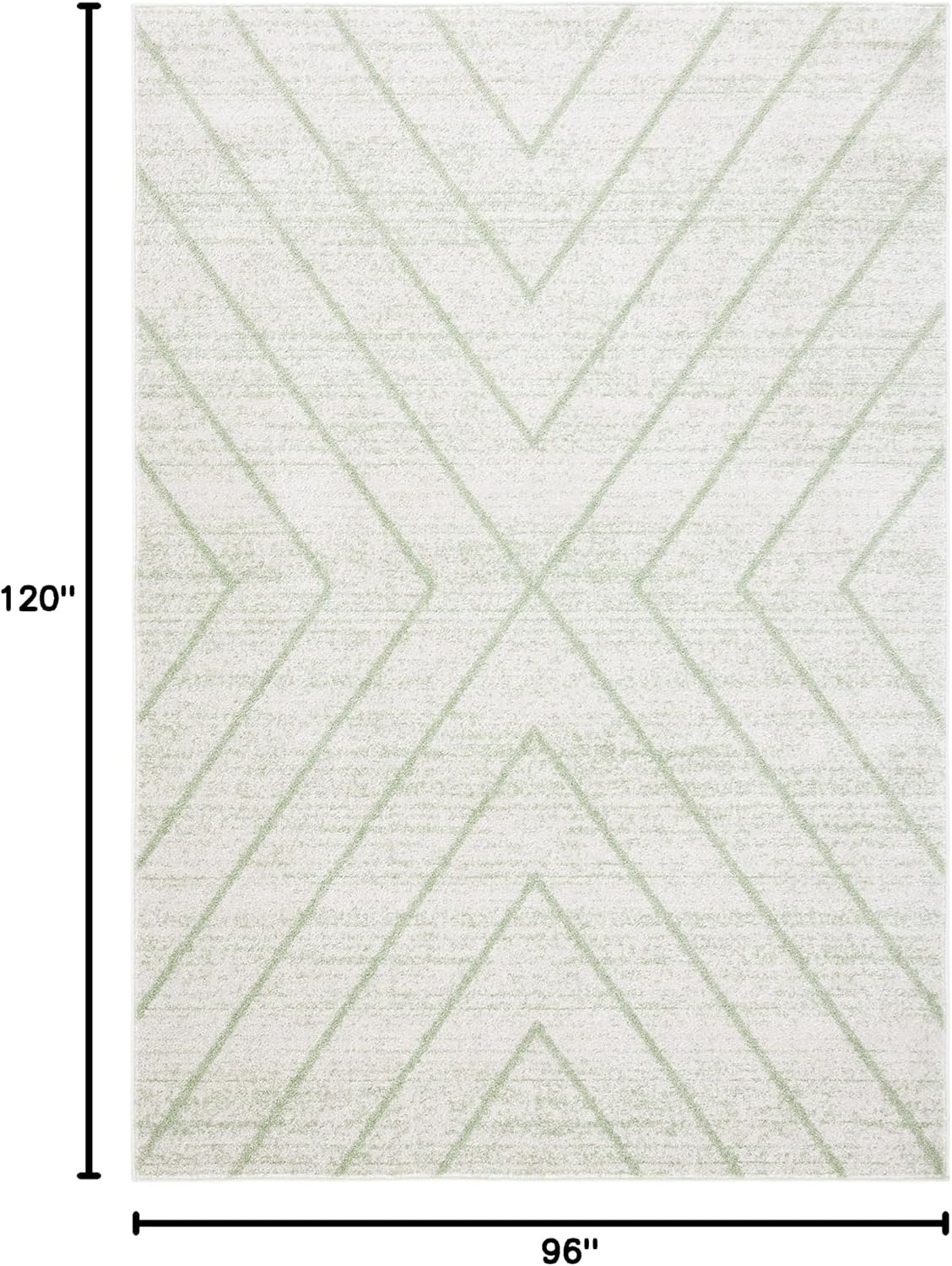 image:imageSAFAVIEH Area Rug 8x10 Adirondack Collection Large Black amp Light Grey Modern Geometric Design NonShedding amp Easy Cleaning Ideal for Living Room Bedroom Office Dining Space ADR251FIvorySage