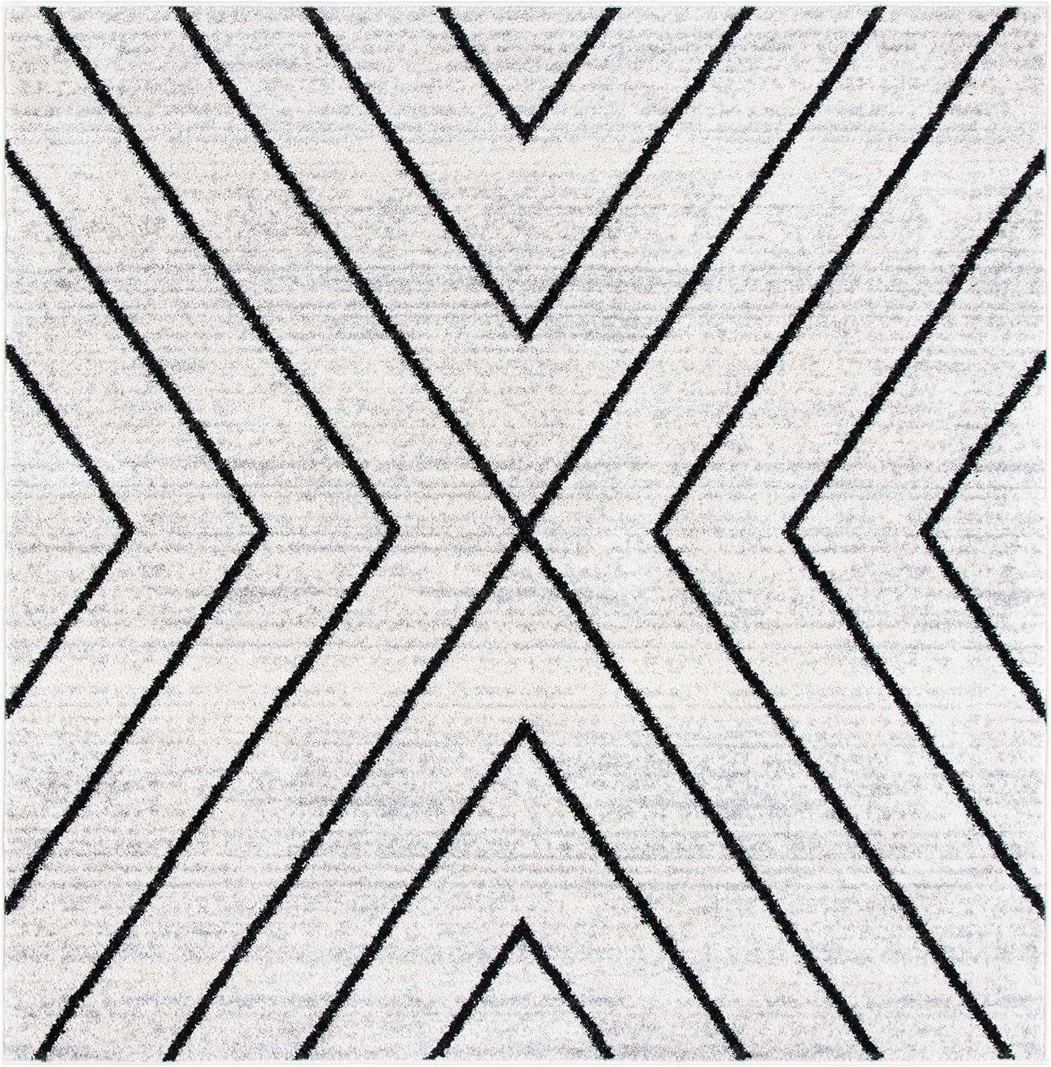 image:imageSAFAVIEH Area Rug 8x10 Adirondack Collection Large Black amp Light Grey Modern Geometric Design NonShedding amp Easy Cleaning Ideal for Living Room Bedroom Office Dining Space ADR251FIvoryGrey
