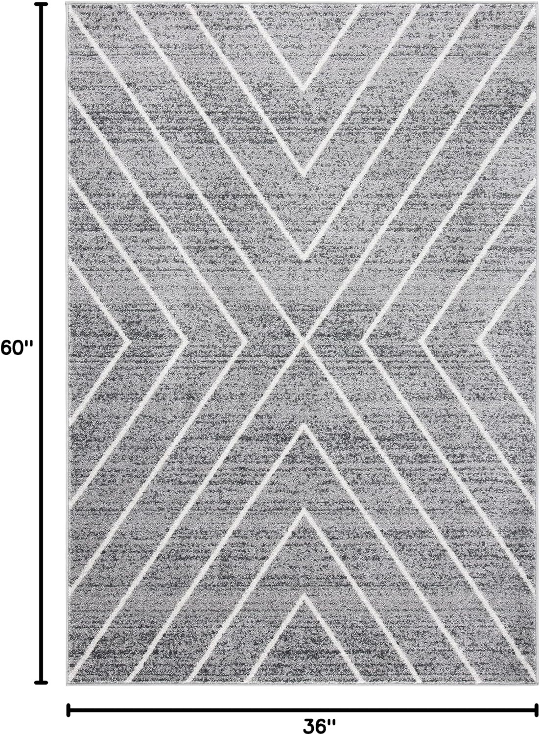 image:imageSAFAVIEH Area Rug 8x10 Adirondack Collection Large Black amp Light Grey Modern Geometric Design NonShedding amp Easy Cleaning Ideal for Living Room Bedroom Office Dining Space ADR251FDark GreyIvory