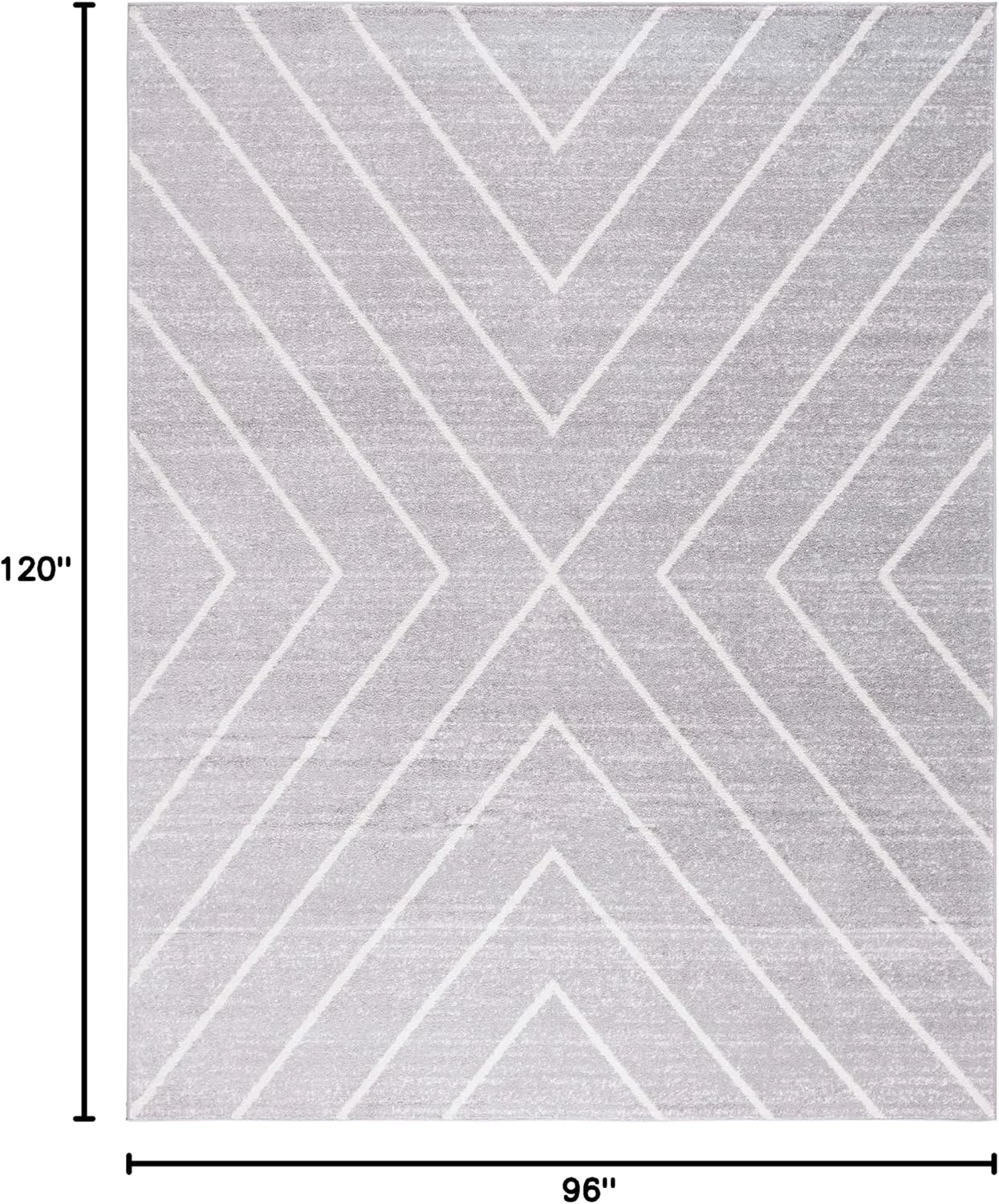 image:imageSAFAVIEH Area Rug 8x10 Adirondack Collection Large Black amp Light Grey Modern Geometric Design NonShedding amp Easy Cleaning Ideal for Living Room Bedroom Office Dining Space ADR251FGreyIvory