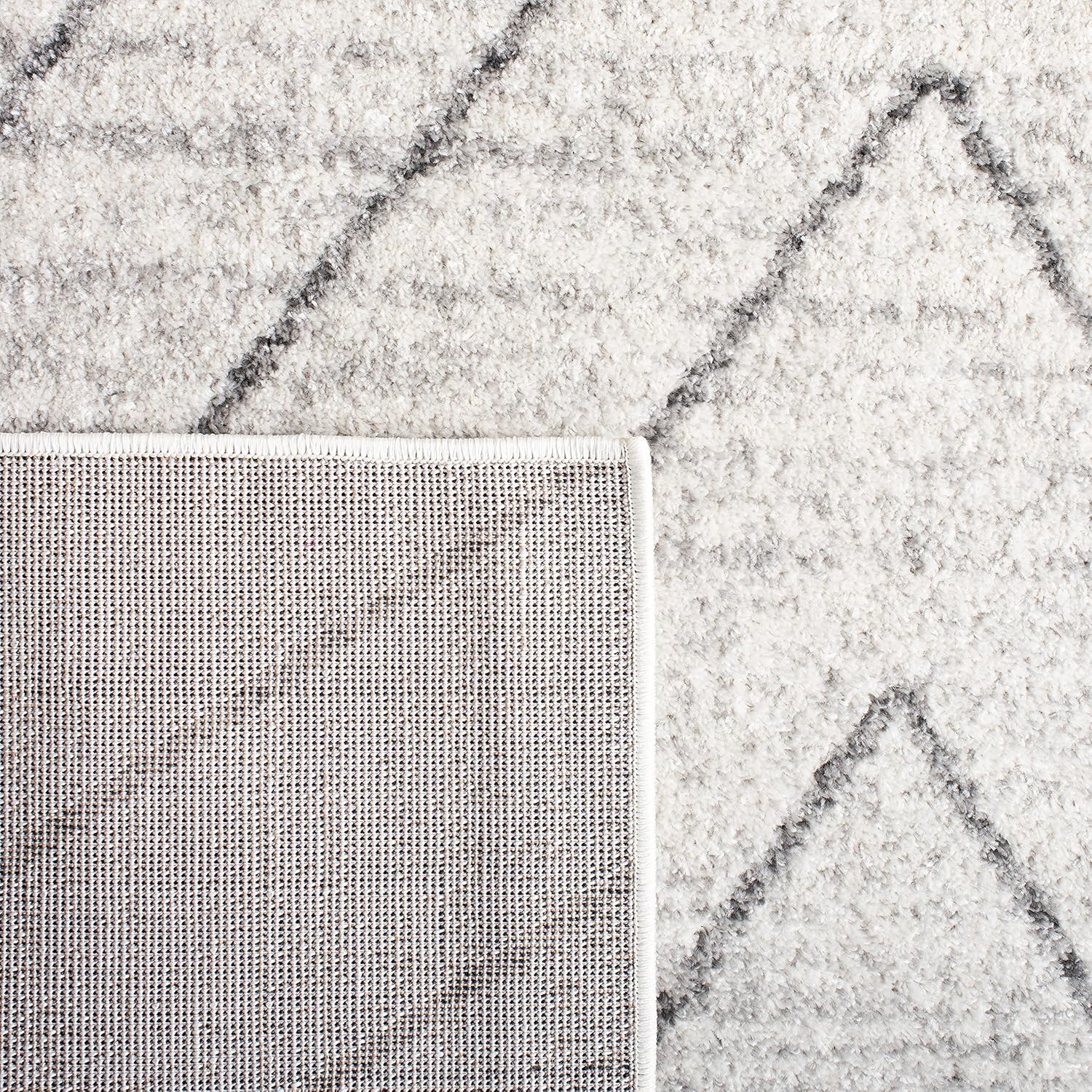 image:imageSAFAVIEH Area Rug 8x10 Adirondack Collection Large Black amp Light Grey Modern Geometric Design NonShedding amp Easy Cleaning Ideal for Living Room Bedroom Office Dining Space ADR251FIvoryDark Grey