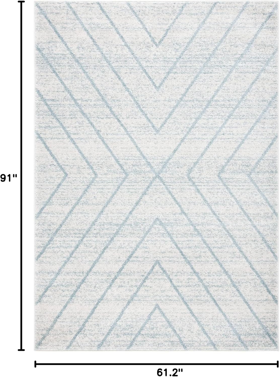 image:imageSAFAVIEH Area Rug 8x10 Adirondack Collection Large Black amp Light Grey Modern Geometric Design NonShedding amp Easy Cleaning Ideal for Living Room Bedroom Office Dining Space ADR251FLight GreyLight Blue