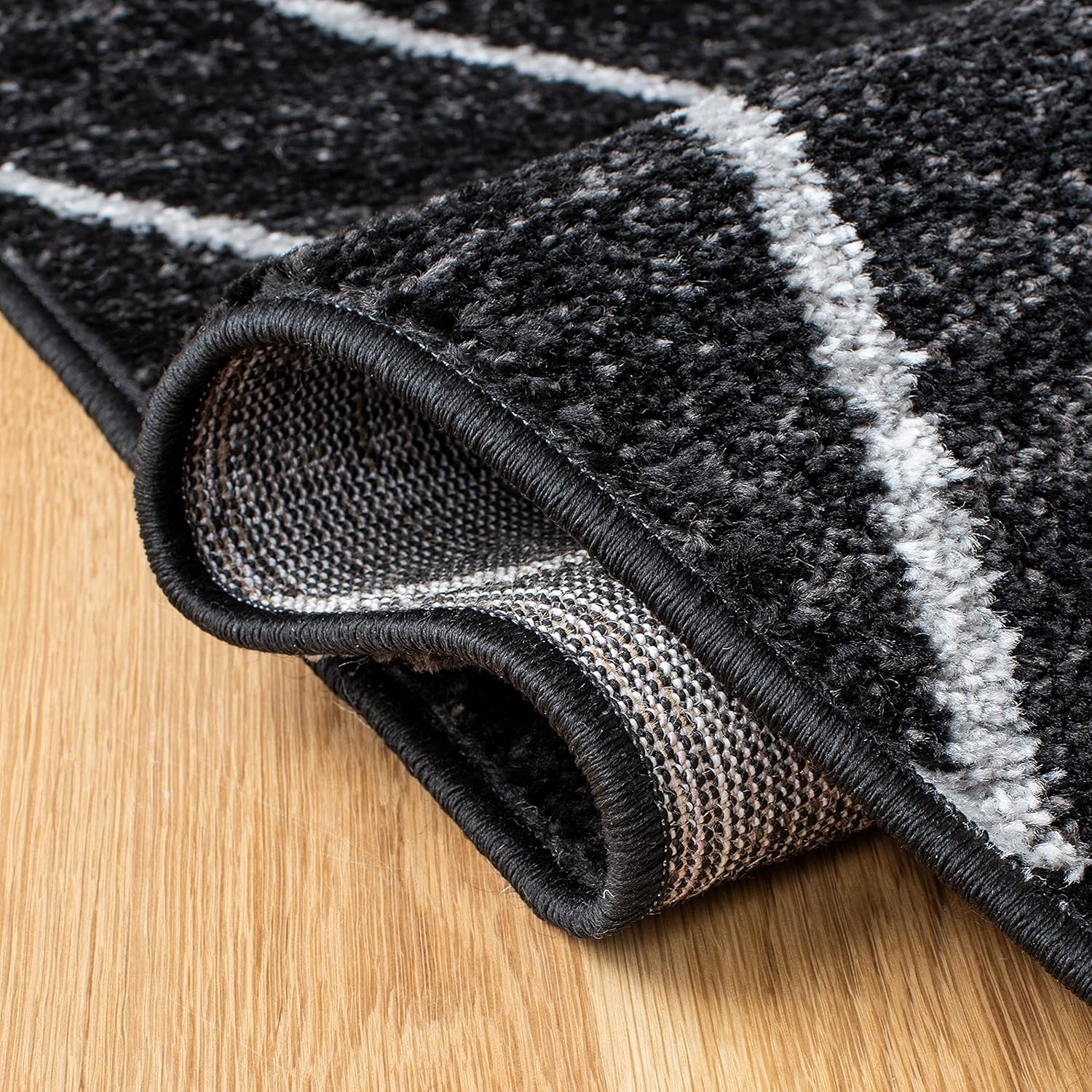 image:imageSAFAVIEH Area Rug 8x10 Adirondack Collection Large Black amp Light Grey Modern Geometric Design NonShedding amp Easy Cleaning Ideal for Living Room Bedroom Office Dining Space ADR251FBlackLight Grey