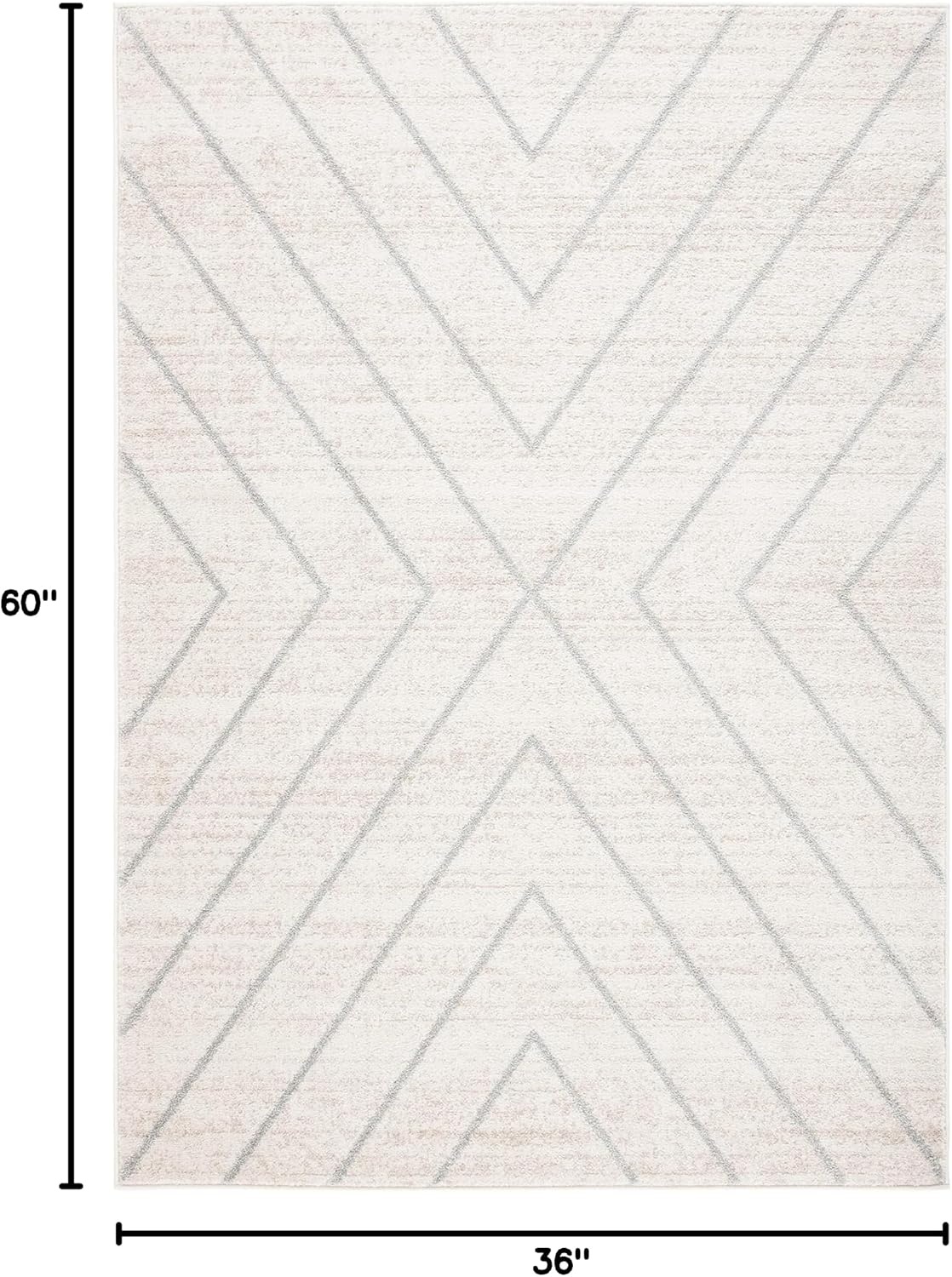 image:imageSAFAVIEH Area Rug 8x10 Adirondack Collection Large Black amp Light Grey Modern Geometric Design NonShedding amp Easy Cleaning Ideal for Living Room Bedroom Office Dining Space ADR251FIvoryLight Grey