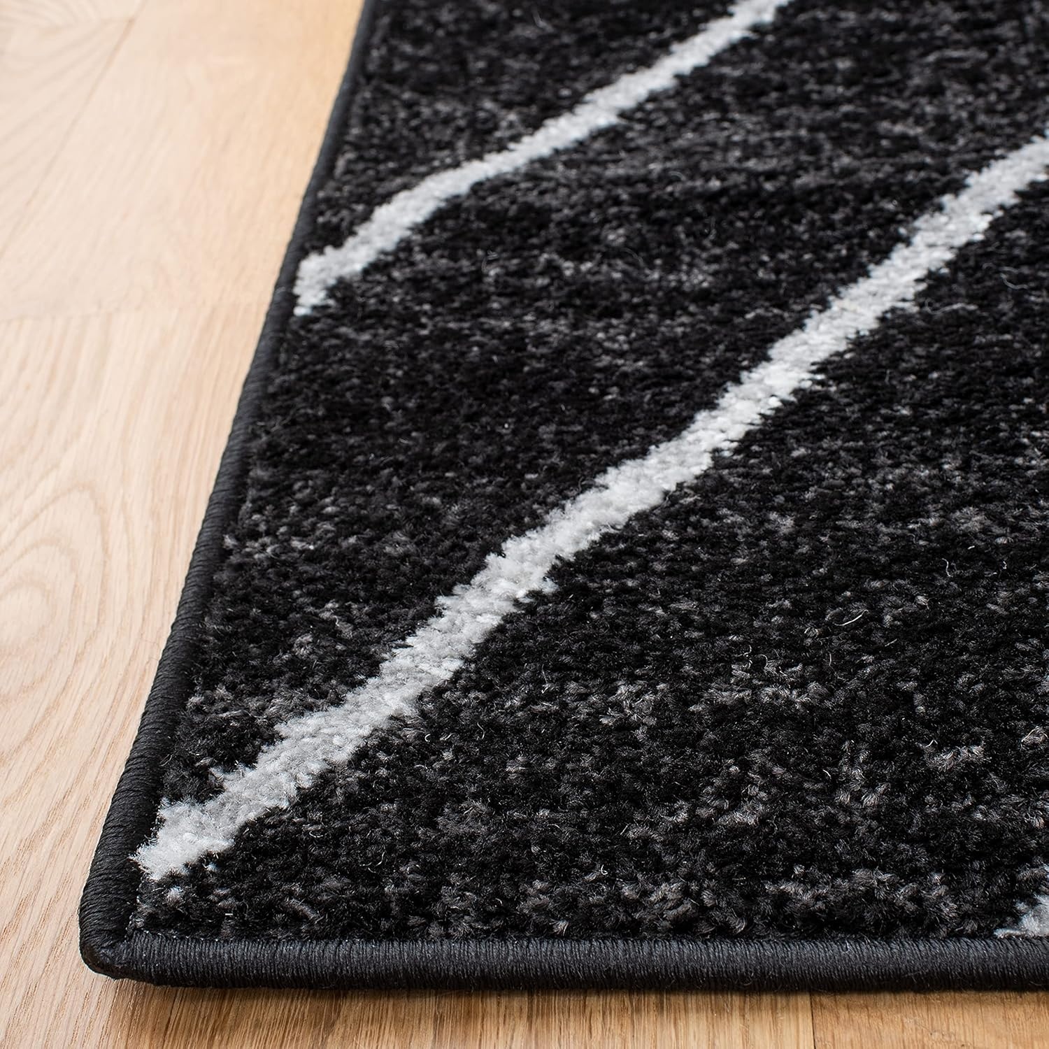 image:imageSAFAVIEH Area Rug 8x10 Adirondack Collection Large Black amp Light Grey Modern Geometric Design NonShedding amp Easy Cleaning Ideal for Living Room Bedroom Office Dining Space ADR251FBlackLight Grey