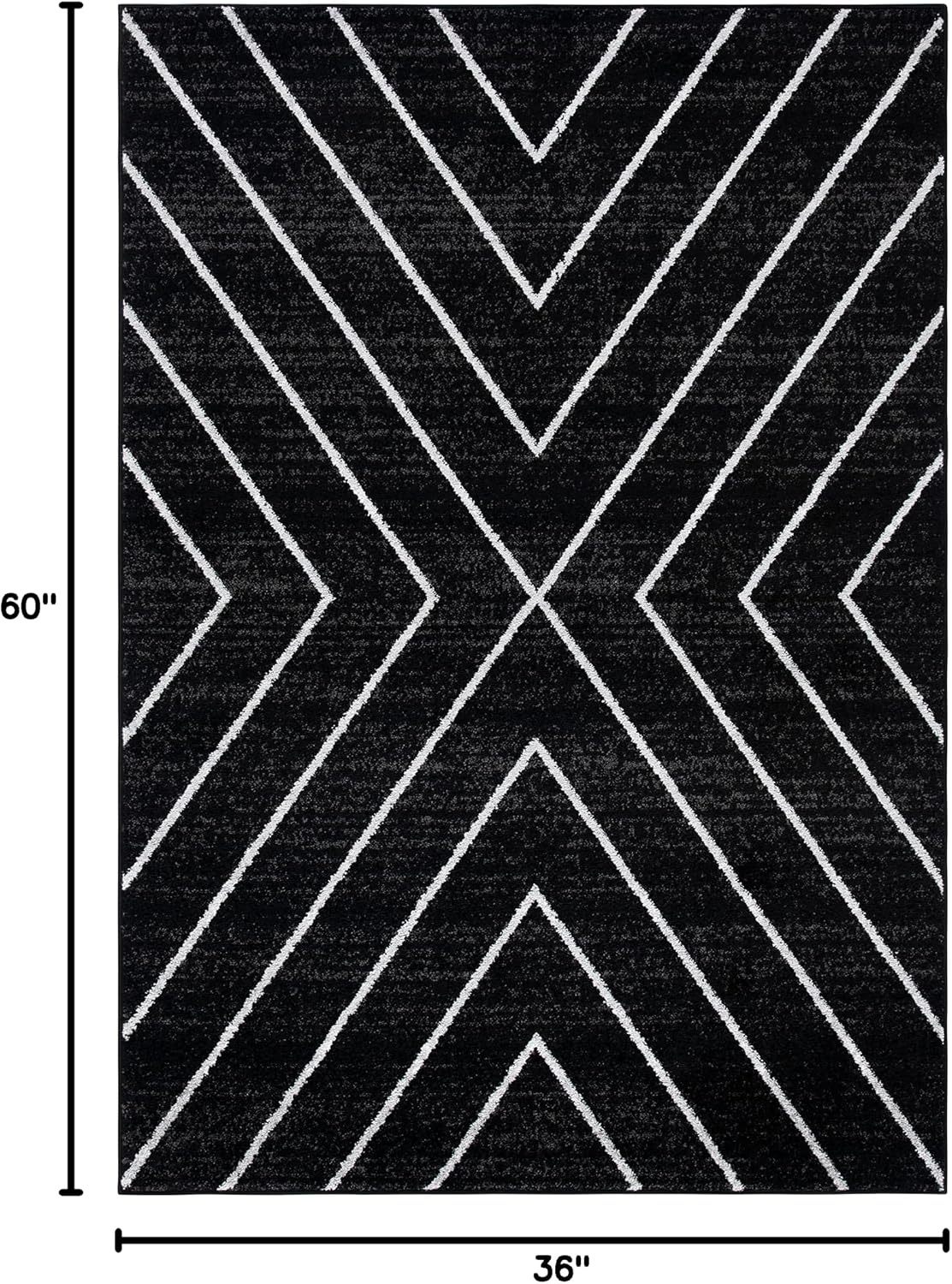 image:imageSAFAVIEH Area Rug 8x10 Adirondack Collection Large Black amp Light Grey Modern Geometric Design NonShedding amp Easy Cleaning Ideal for Living Room Bedroom Office Dining Space ADR251FBlackLight Grey