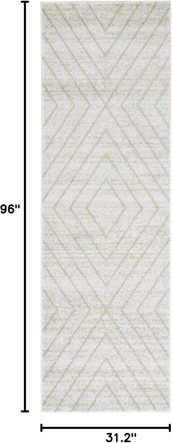 image:imageSAFAVIEH Area Rug 8x10 Adirondack Collection Large Black amp Light Grey Modern Geometric Design NonShedding amp Easy Cleaning Ideal for Living Room Bedroom Office Dining Space ADR251FIvorySage