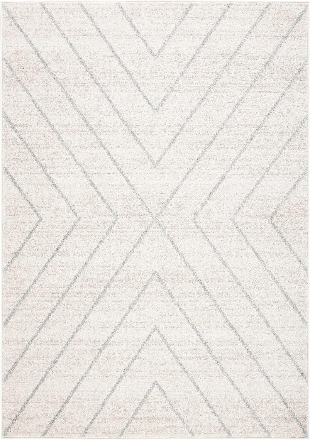 image:imageSAFAVIEH Area Rug 8x10 Adirondack Collection Large Black amp Light Grey Modern Geometric Design NonShedding amp Easy Cleaning Ideal for Living Room Bedroom Office Dining Space ADR251FIvoryLight Grey