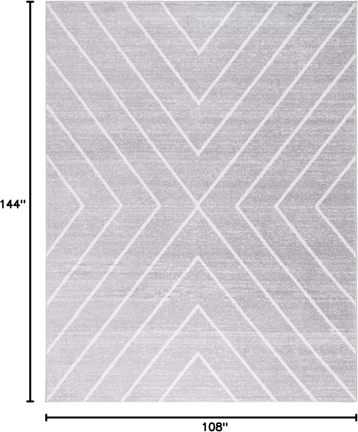 image:imageSAFAVIEH Area Rug 8x10 Adirondack Collection Large Black amp Light Grey Modern Geometric Design NonShedding amp Easy Cleaning Ideal for Living Room Bedroom Office Dining Space ADR251FGreyIvory