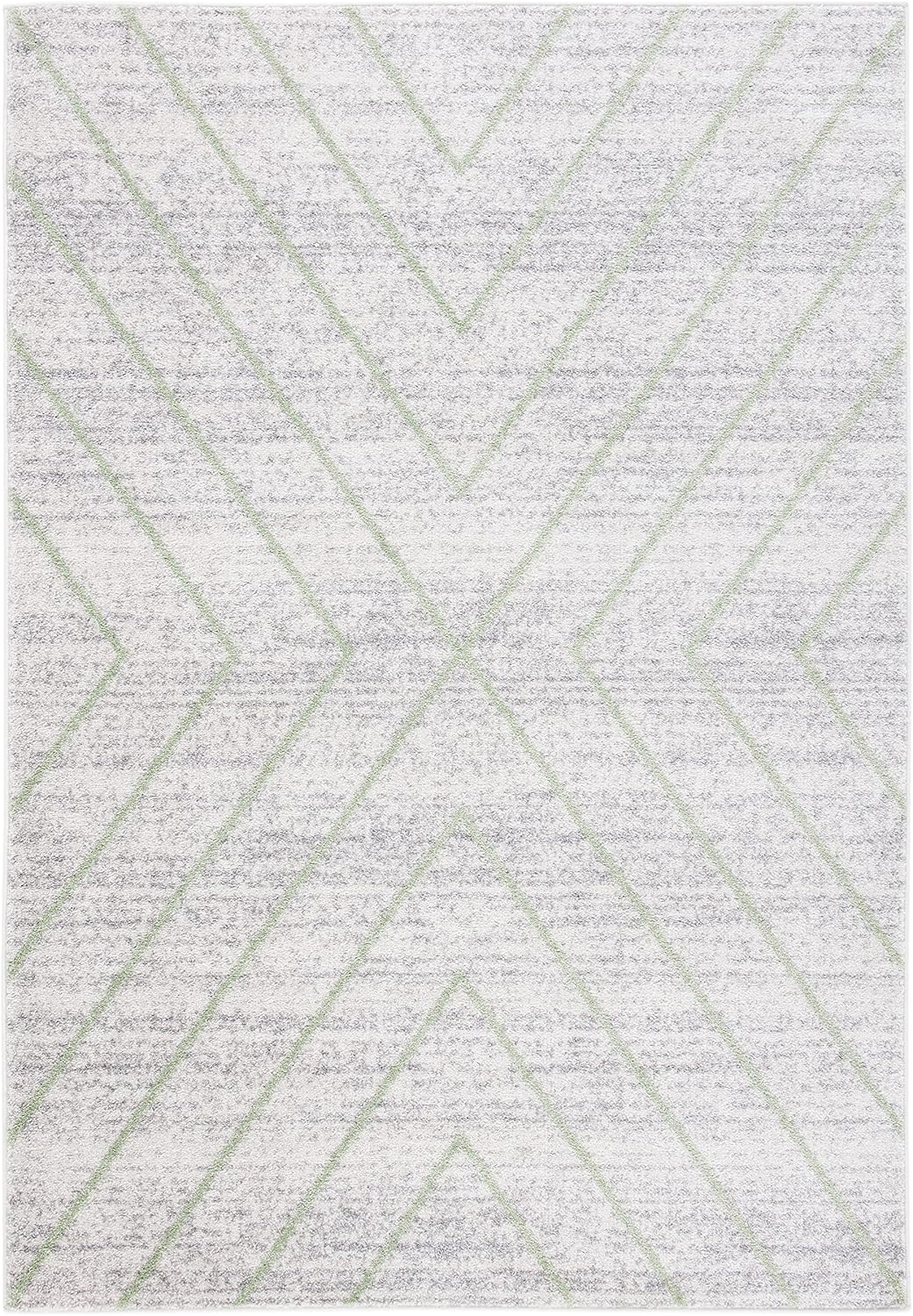 image:imageSAFAVIEH Area Rug 8x10 Adirondack Collection Large Black amp Light Grey Modern Geometric Design NonShedding amp Easy Cleaning Ideal for Living Room Bedroom Office Dining Space ADR251FGreyGreen