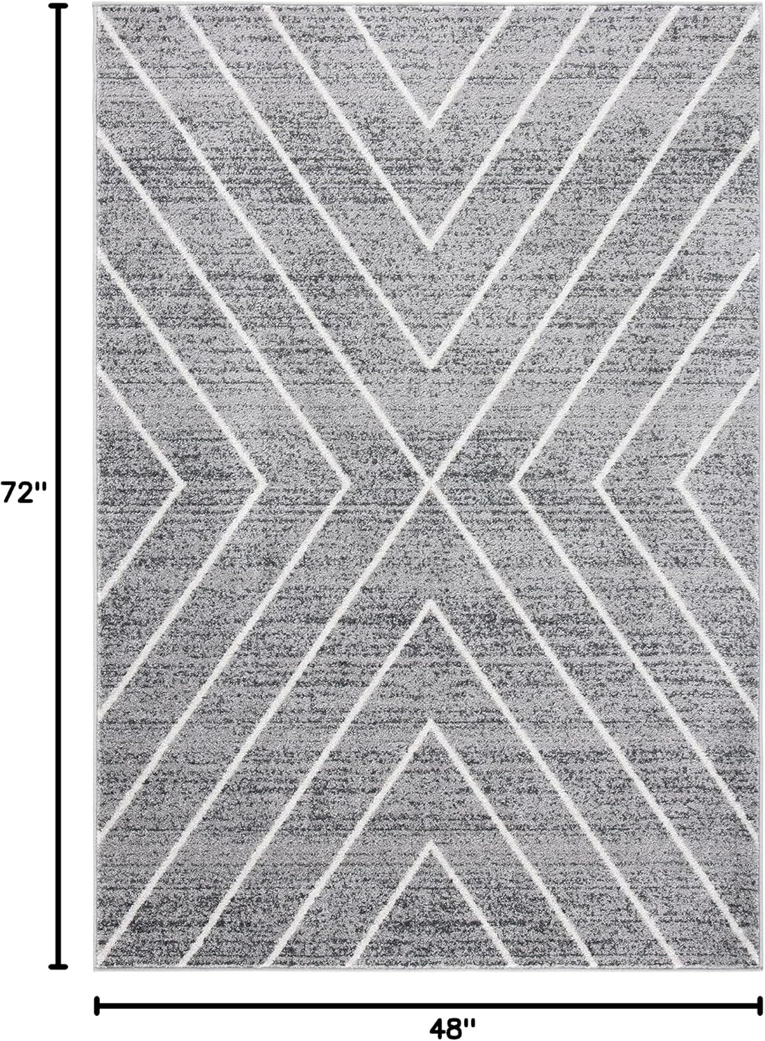 image:imageSAFAVIEH Area Rug 8x10 Adirondack Collection Large Black amp Light Grey Modern Geometric Design NonShedding amp Easy Cleaning Ideal for Living Room Bedroom Office Dining Space ADR251FDark GreyIvory