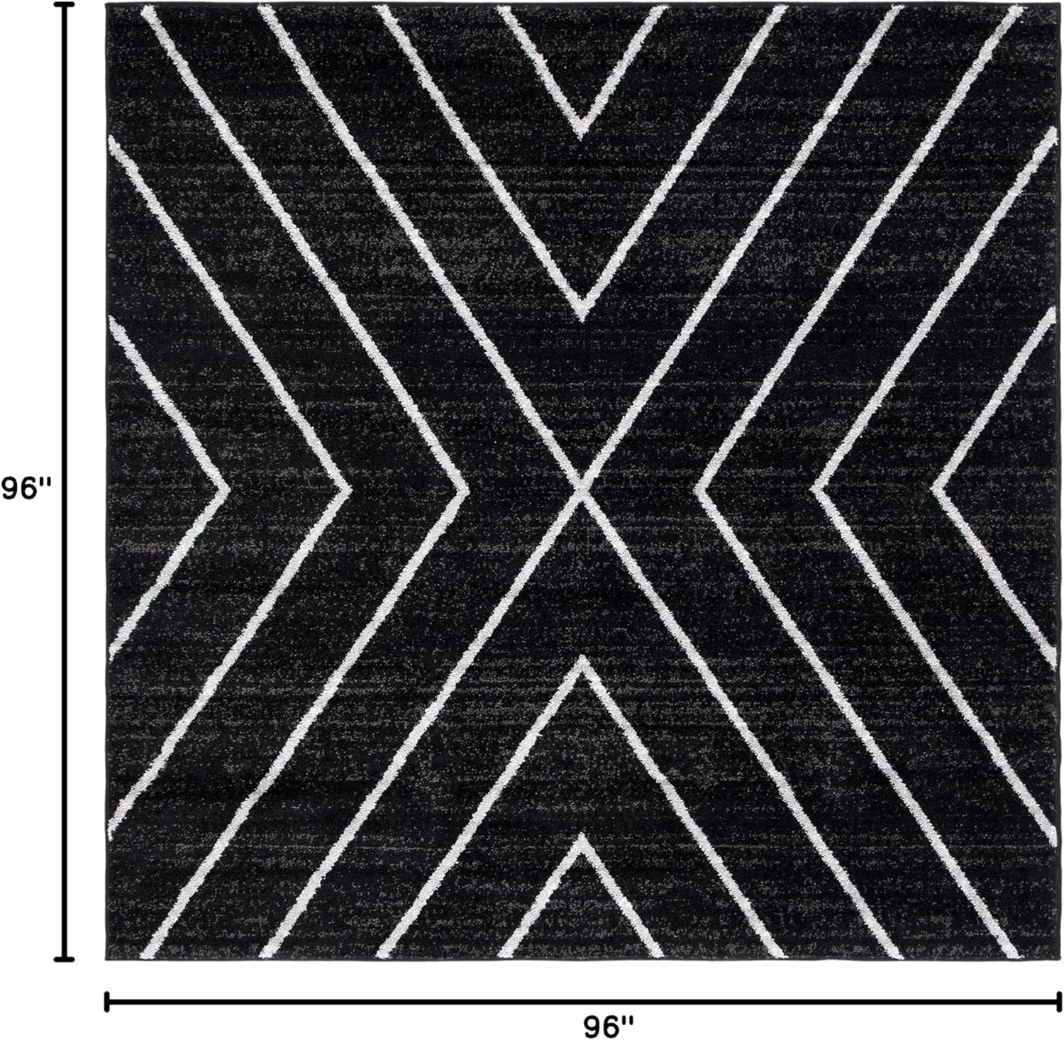 image:imageSAFAVIEH Area Rug 8x10 Adirondack Collection Large Black amp Light Grey Modern Geometric Design NonShedding amp Easy Cleaning Ideal for Living Room Bedroom Office Dining Space ADR251FBlackLight Grey