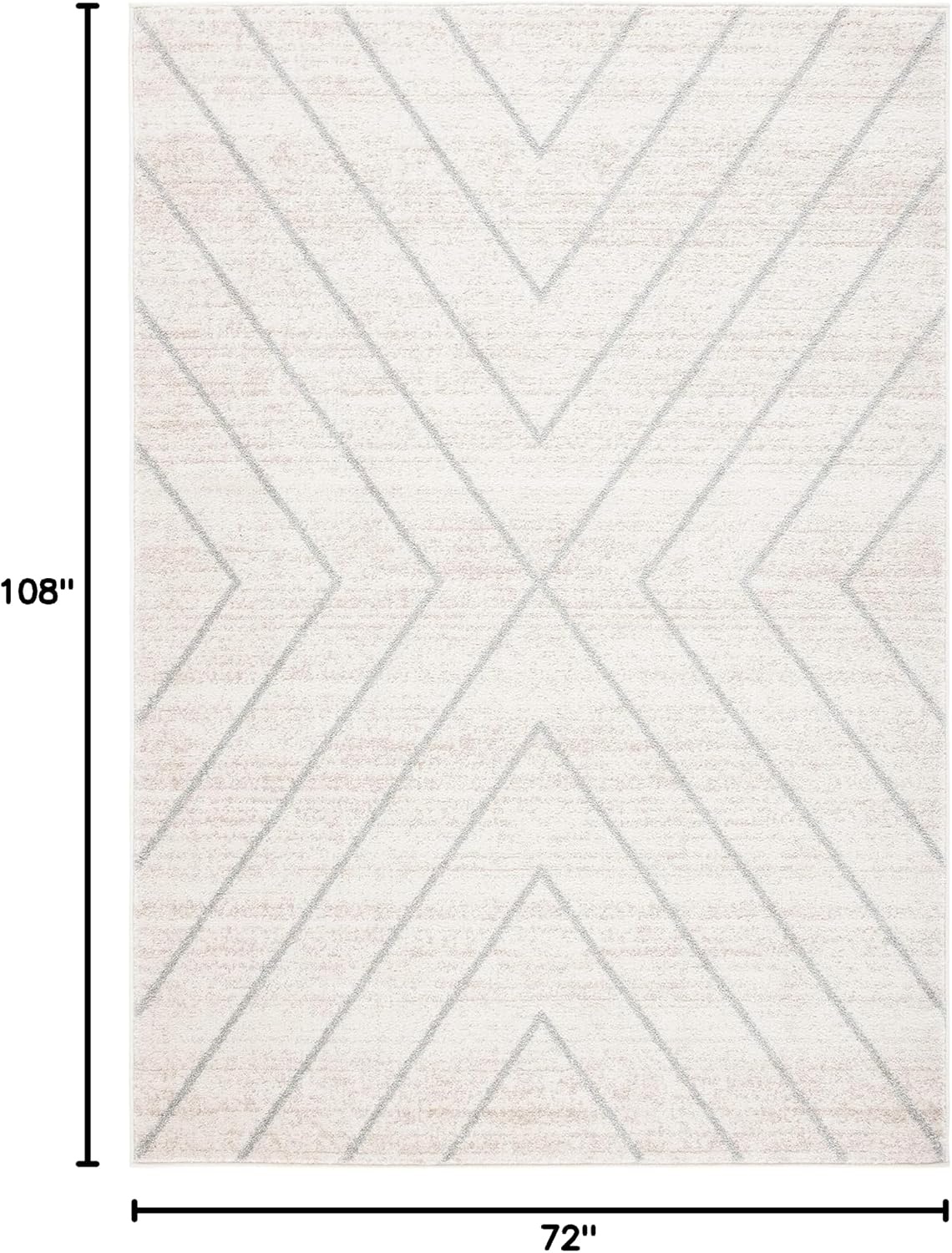 image:imageSAFAVIEH Area Rug 8x10 Adirondack Collection Large Black amp Light Grey Modern Geometric Design NonShedding amp Easy Cleaning Ideal for Living Room Bedroom Office Dining Space ADR251FIvoryLight Grey