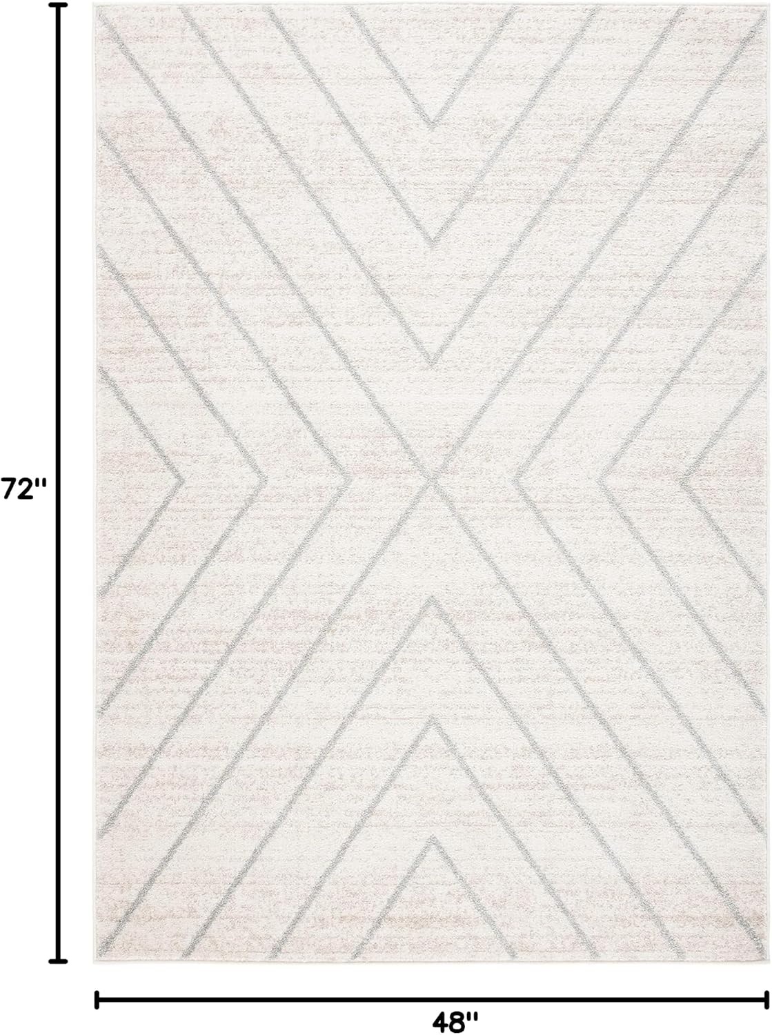 image:imageSAFAVIEH Area Rug 8x10 Adirondack Collection Large Black amp Light Grey Modern Geometric Design NonShedding amp Easy Cleaning Ideal for Living Room Bedroom Office Dining Space ADR251FIvoryLight Grey