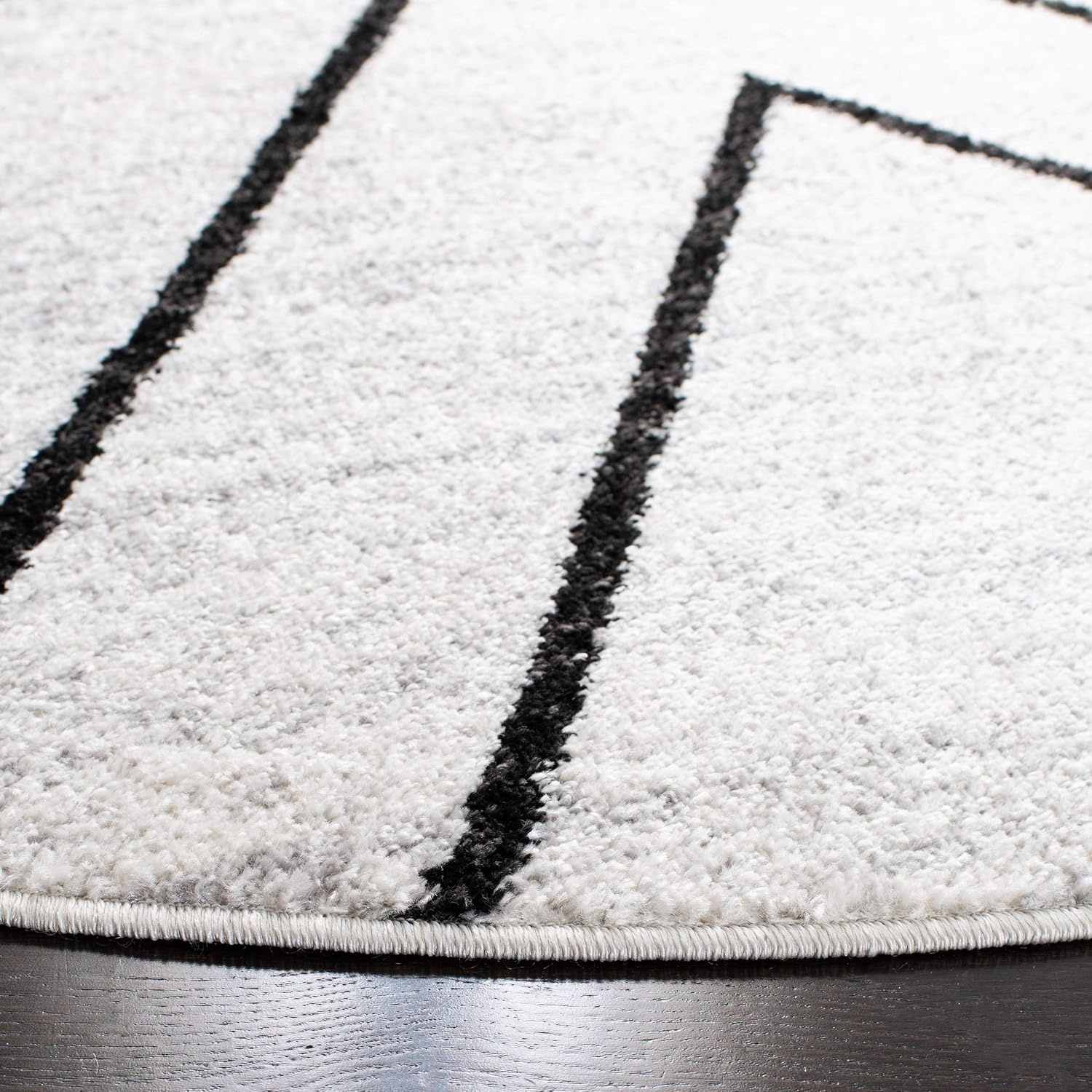 image:imageSAFAVIEH Area Rug 8x10 Adirondack Collection Large Black amp Light Grey Modern Geometric Design NonShedding amp Easy Cleaning Ideal for Living Room Bedroom Office Dining Space ADR251FIvoryGrey