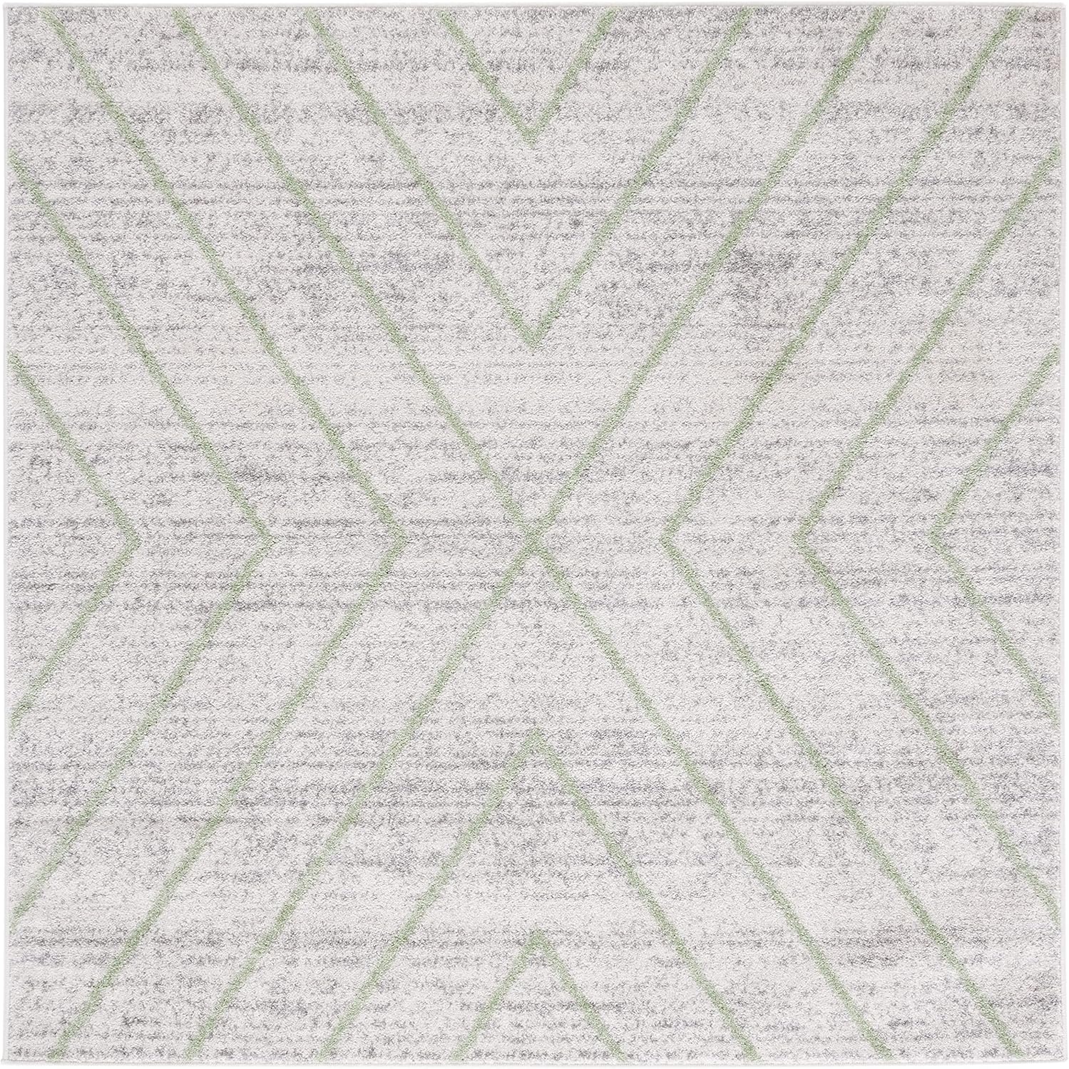 image:imageSAFAVIEH Area Rug 8x10 Adirondack Collection Large Black amp Light Grey Modern Geometric Design NonShedding amp Easy Cleaning Ideal for Living Room Bedroom Office Dining Space ADR251FGreyGreen