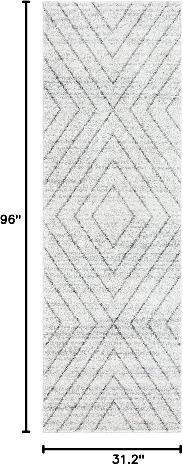 image:imageSAFAVIEH Area Rug 8x10 Adirondack Collection Large Black amp Light Grey Modern Geometric Design NonShedding amp Easy Cleaning Ideal for Living Room Bedroom Office Dining Space ADR251FIvoryDark Grey