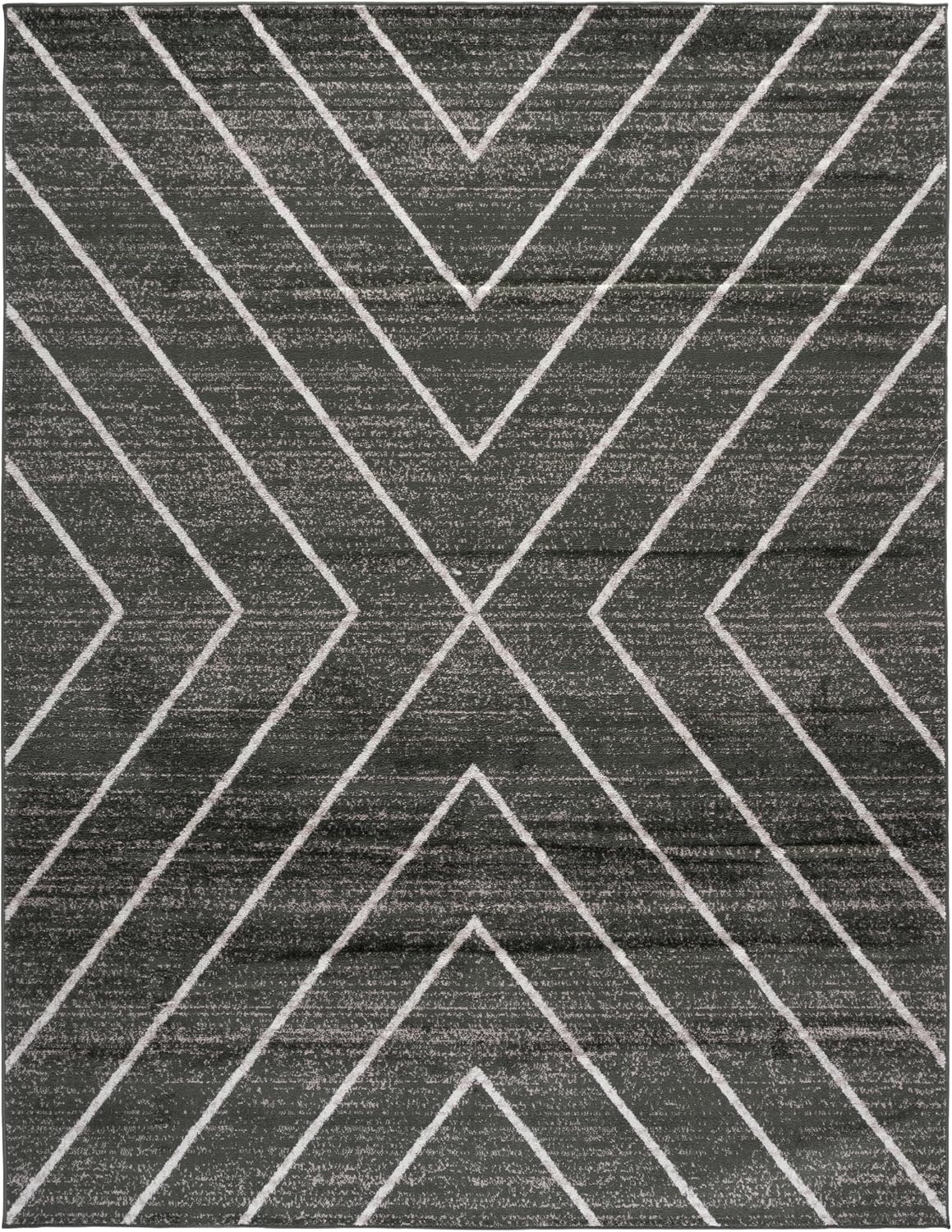 image:imageSAFAVIEH Area Rug 8x10 Adirondack Collection Large Black amp Light Grey Modern Geometric Design NonShedding amp Easy Cleaning Ideal for Living Room Bedroom Office Dining Space ADR251FDark GreenIvory