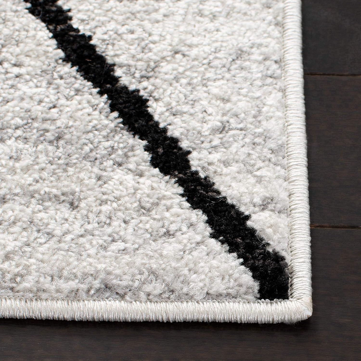 image:imageSAFAVIEH Area Rug 8x10 Adirondack Collection Large Black amp Light Grey Modern Geometric Design NonShedding amp Easy Cleaning Ideal for Living Room Bedroom Office Dining Space ADR251FIvoryGrey