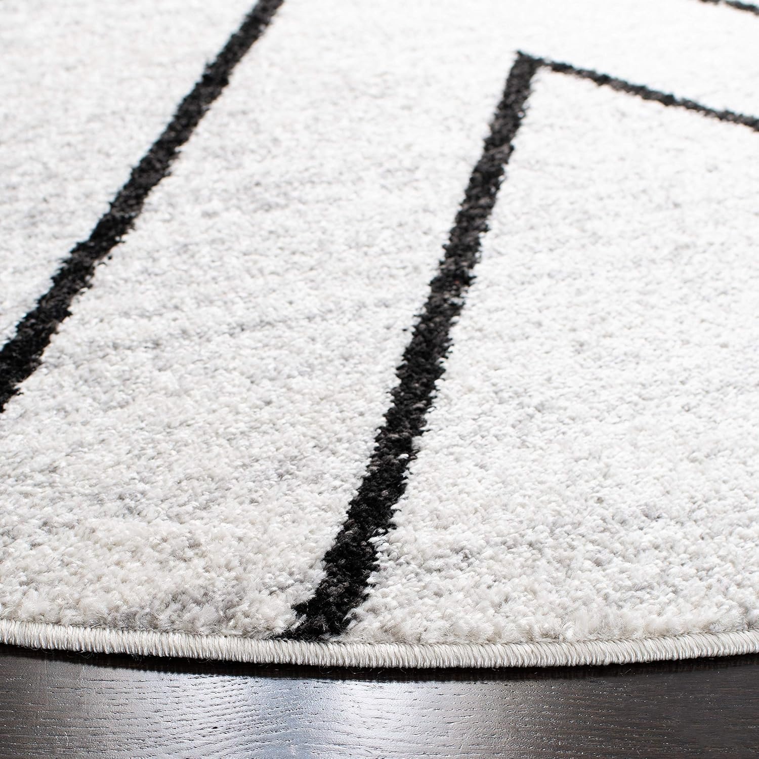 image:imageSAFAVIEH Area Rug 8x10 Adirondack Collection Large Black amp Light Grey Modern Geometric Design NonShedding amp Easy Cleaning Ideal for Living Room Bedroom Office Dining Space ADR251FIvoryGrey