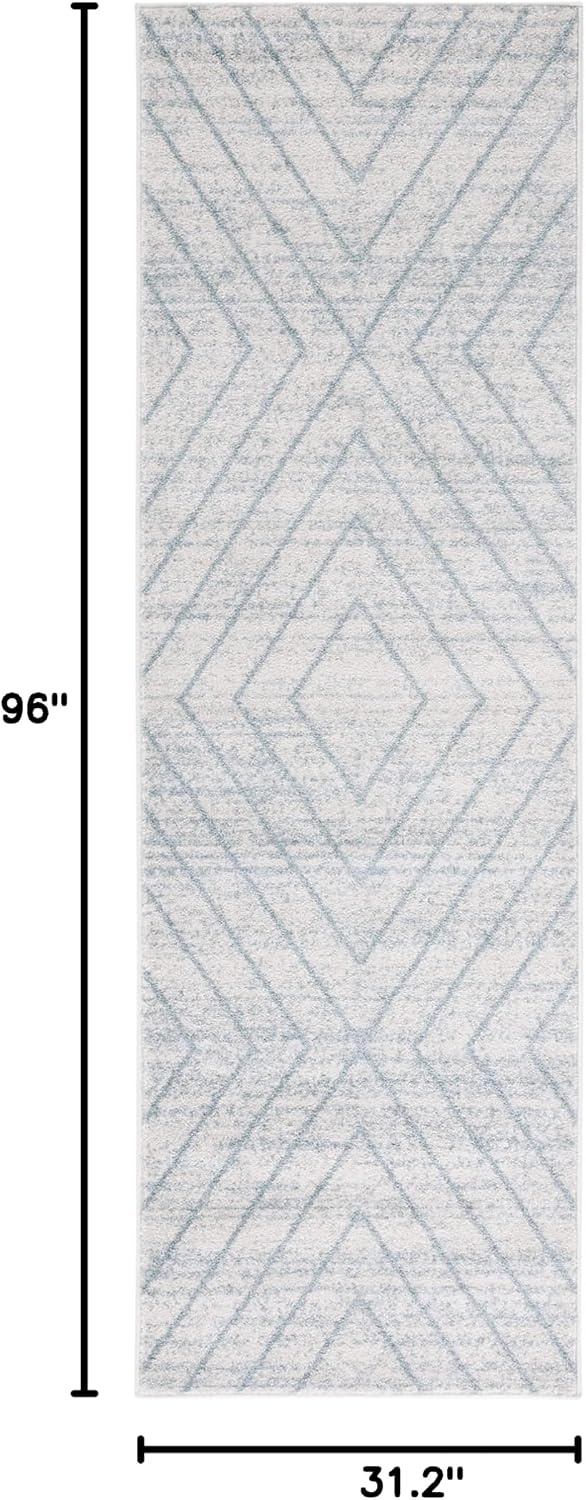 image:imageSAFAVIEH Area Rug 8x10 Adirondack Collection Large Black amp Light Grey Modern Geometric Design NonShedding amp Easy Cleaning Ideal for Living Room Bedroom Office Dining Space ADR251FLight GreyLight Blue