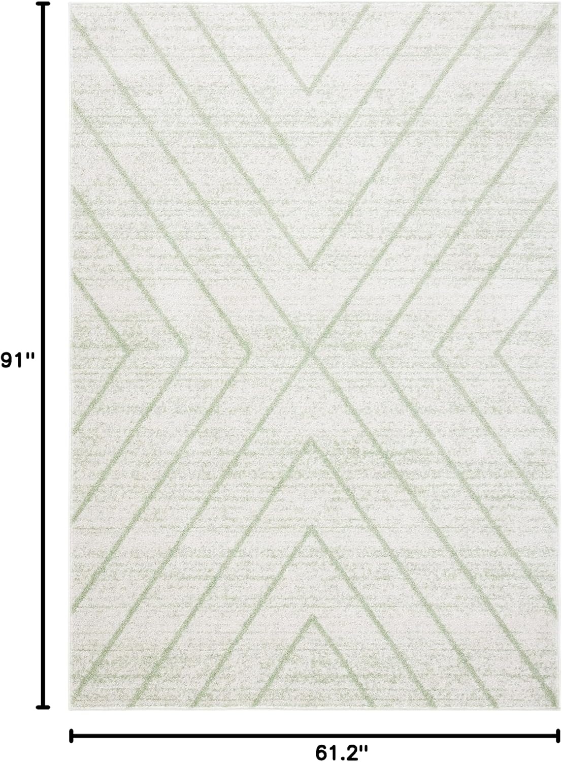 image:imageSAFAVIEH Area Rug 8x10 Adirondack Collection Large Black amp Light Grey Modern Geometric Design NonShedding amp Easy Cleaning Ideal for Living Room Bedroom Office Dining Space ADR251FIvorySage