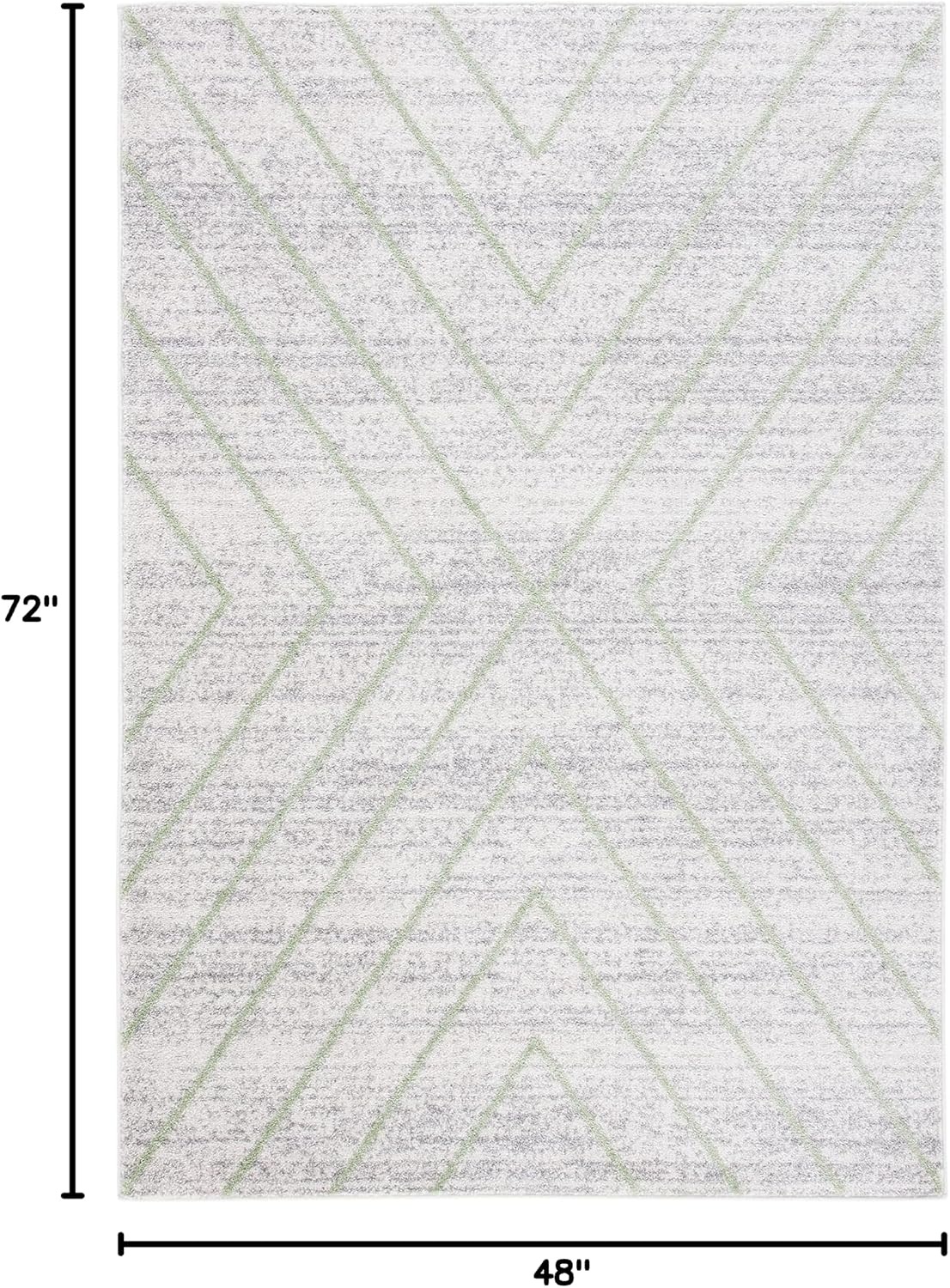 image:imageSAFAVIEH Area Rug 8x10 Adirondack Collection Large Black amp Light Grey Modern Geometric Design NonShedding amp Easy Cleaning Ideal for Living Room Bedroom Office Dining Space ADR251FGreyGreen